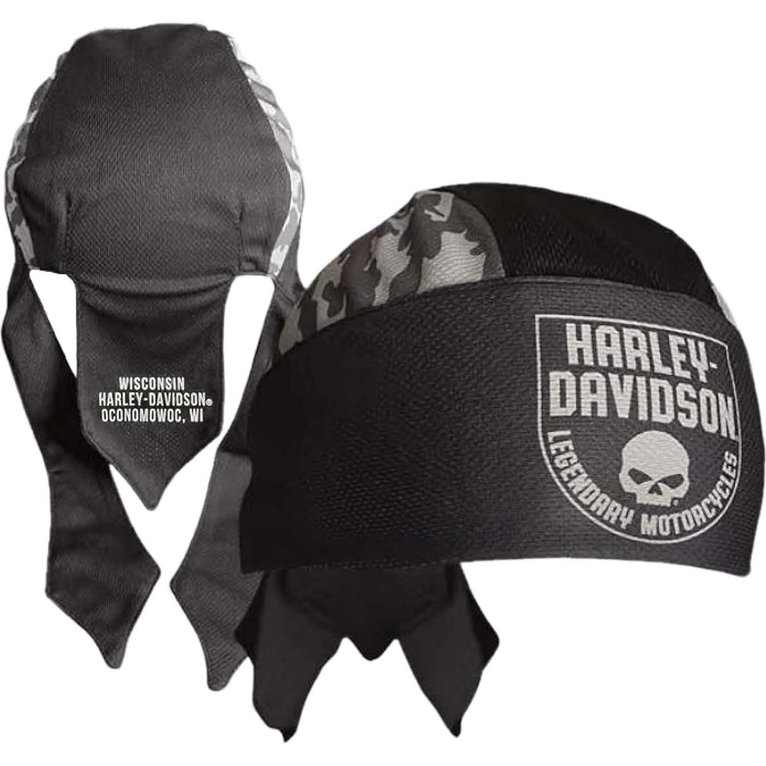 Cinta para la cabeza Harley-Davidson Willie G Skull - Negro