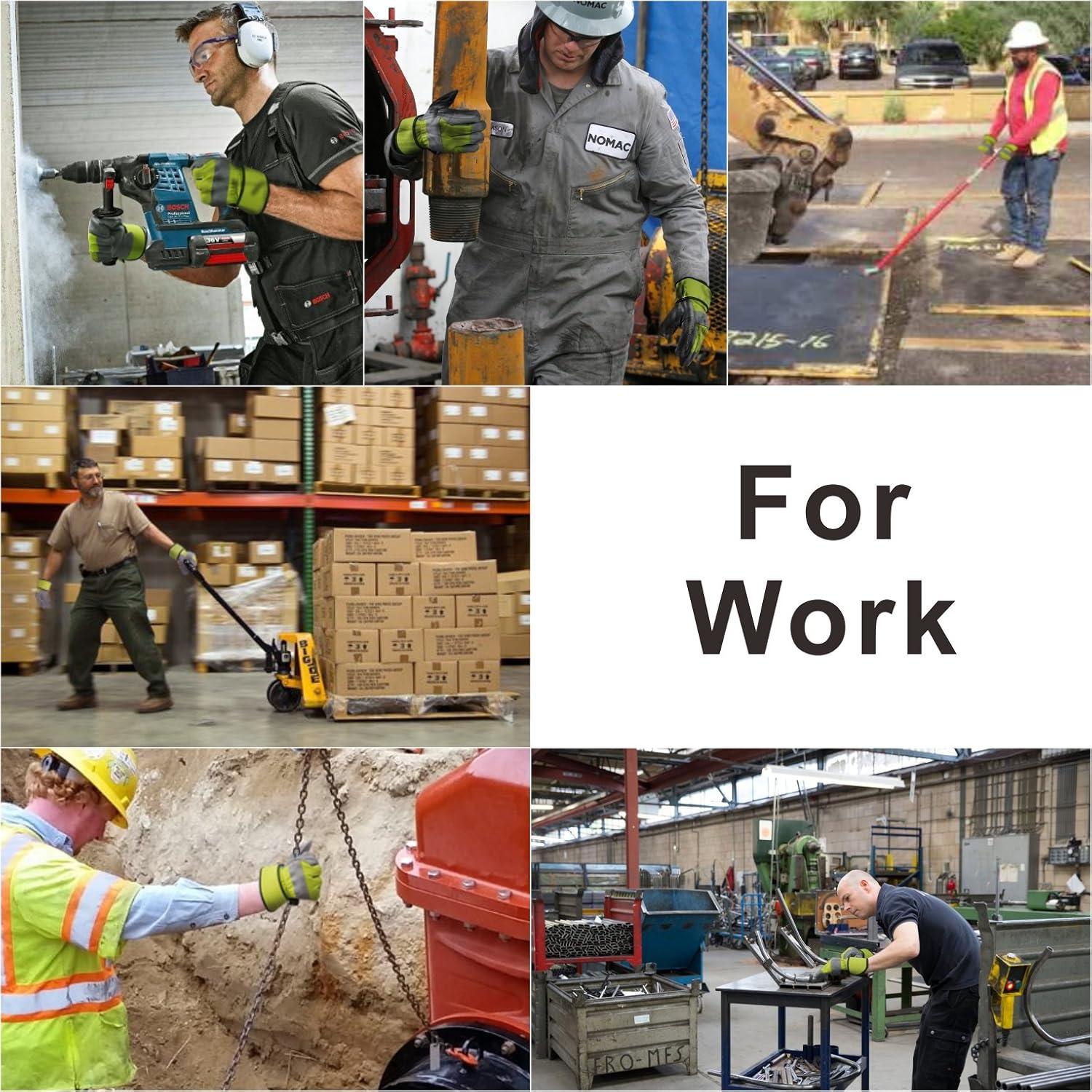 Guantes de Trabajo de Cuero KIM YUAN Antideslizantes 1 Par