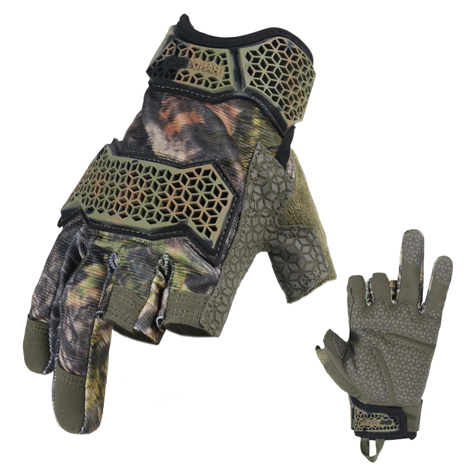 Guantes Tácticos Sin Dedos Camuflaje X-Large para Motocicleta
