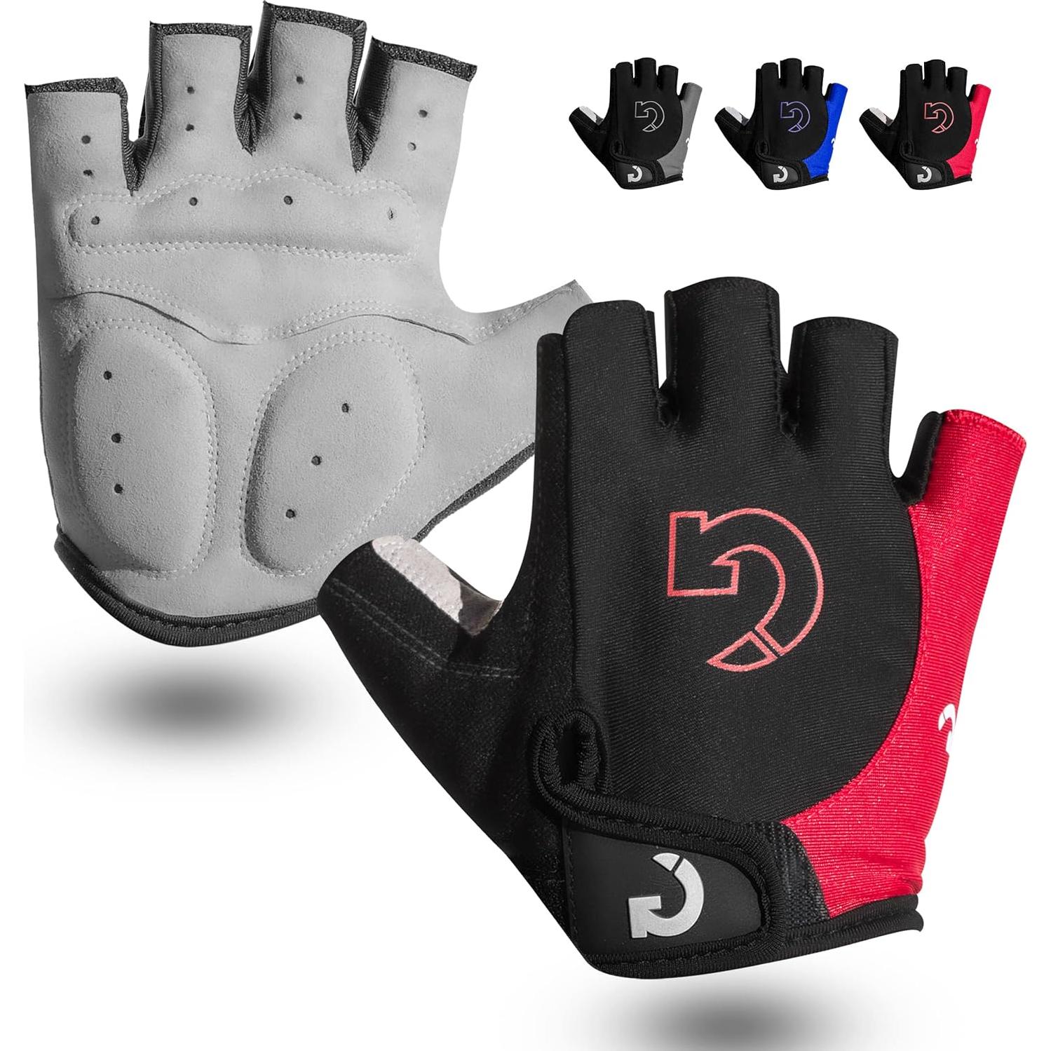 Guantes de Ciclismo GEARONIC MTB Acolchados Rojo Talla L