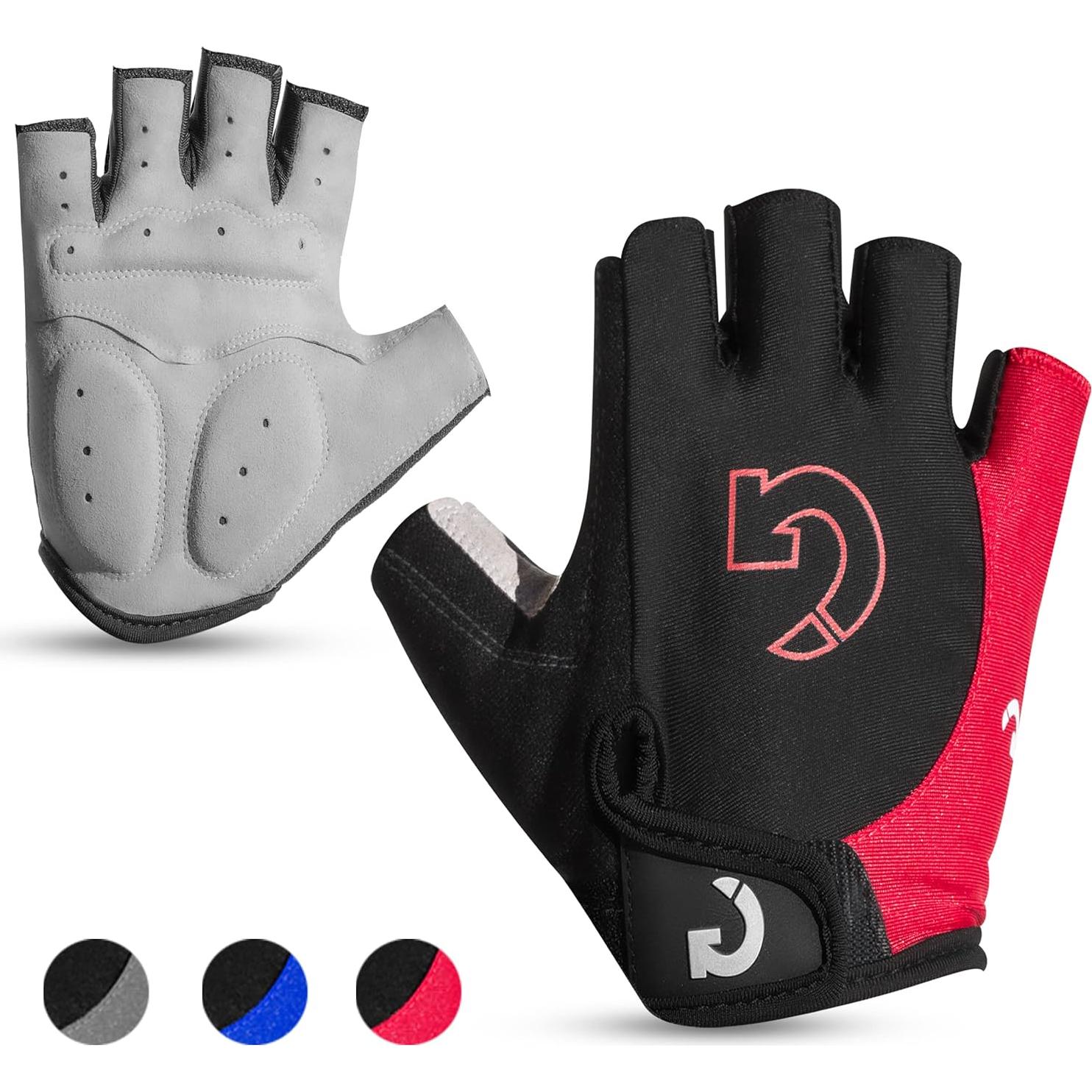 Guantes de Ciclismo GEARONIC MTB Acolchados Rojo Talla L