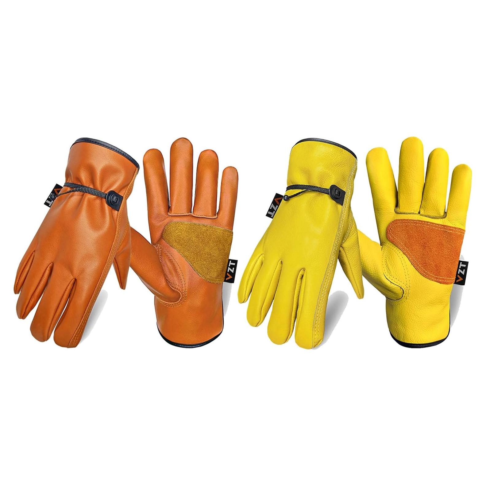 Guantes de Trabajo de Cuero Vaca Grano - 2 Paquetes XL