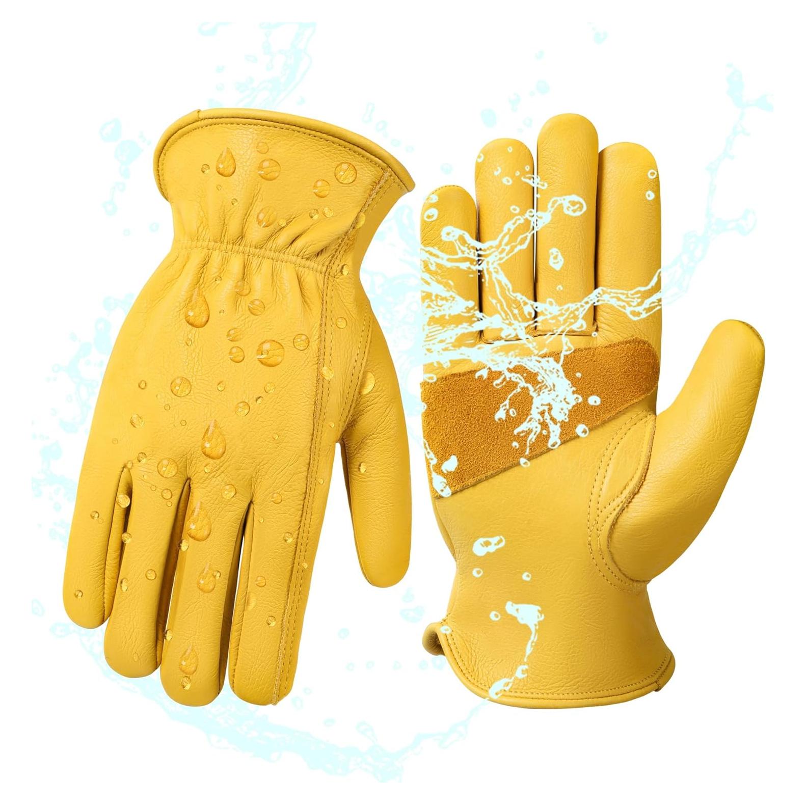 Guantes de trabajo DULFINE de cuero para jardinería - Grande