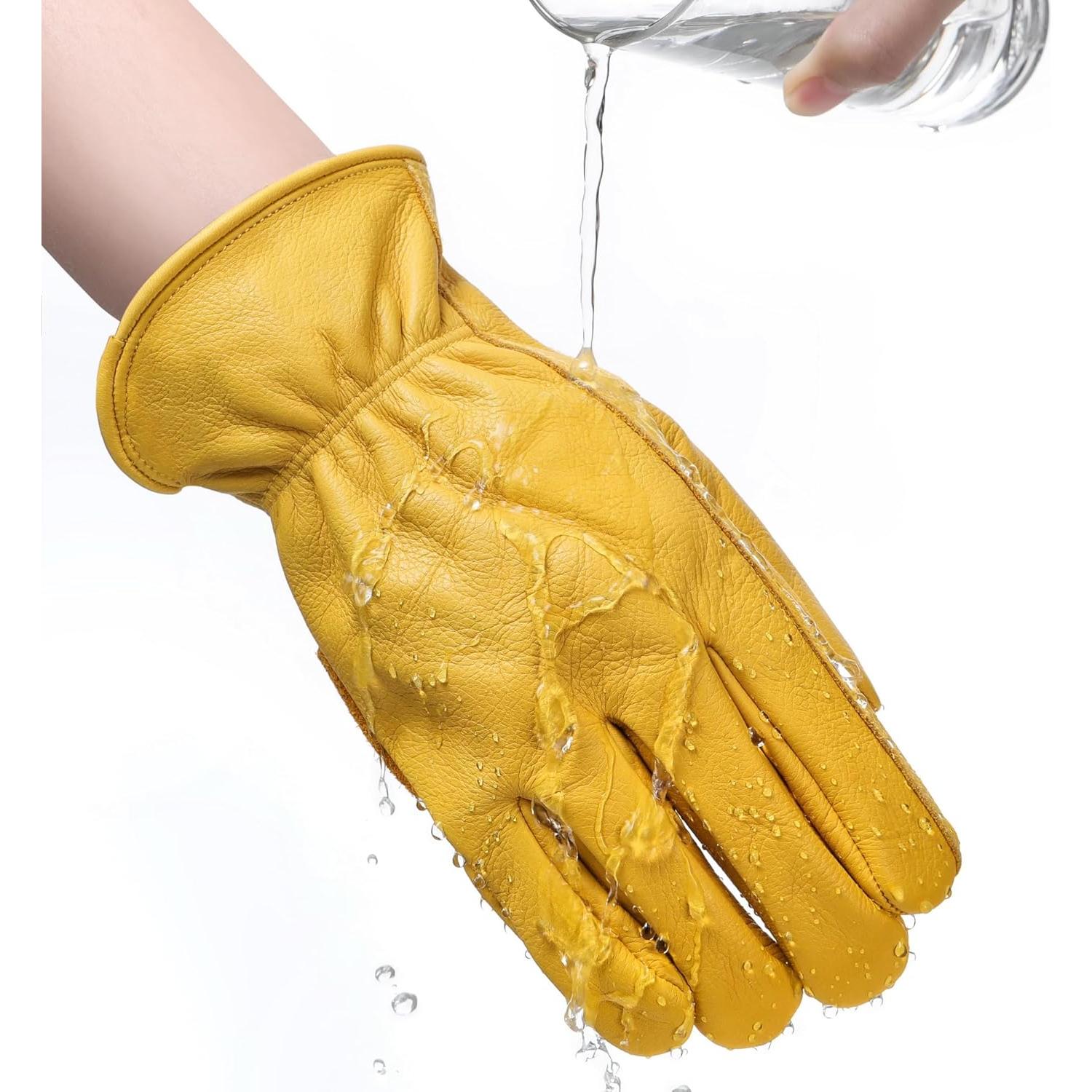 Guantes de trabajo DULFINE de cuero para jardinería - Grande