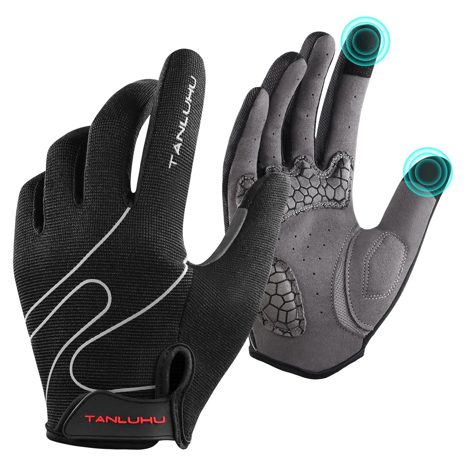 Guantes de Ciclismo Tanluhu Táctiles Antideslizantes - Medianos