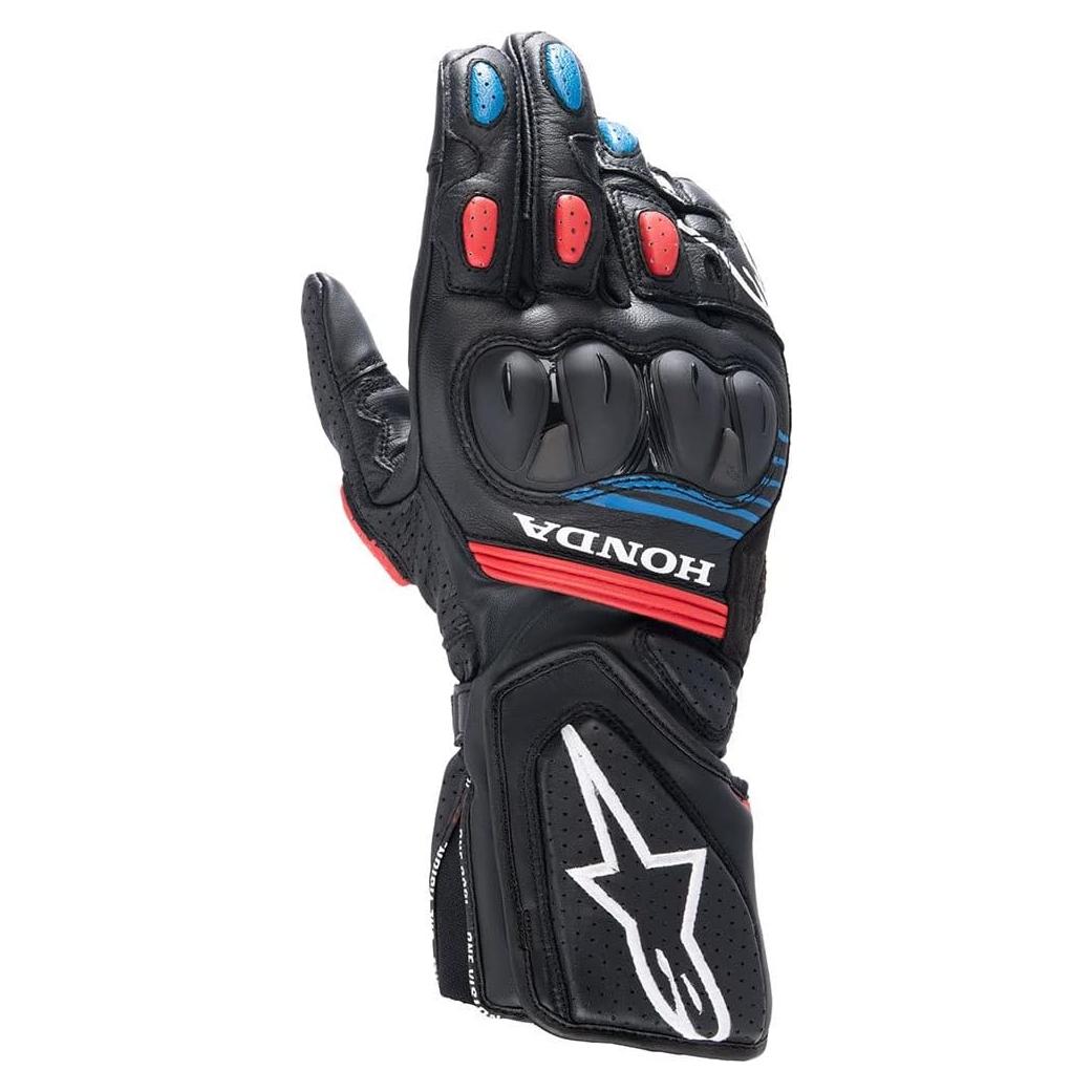Guantes de Motocicleta Alpinestars Honda SP-8 V3, L, Negro/Rojo/Azul