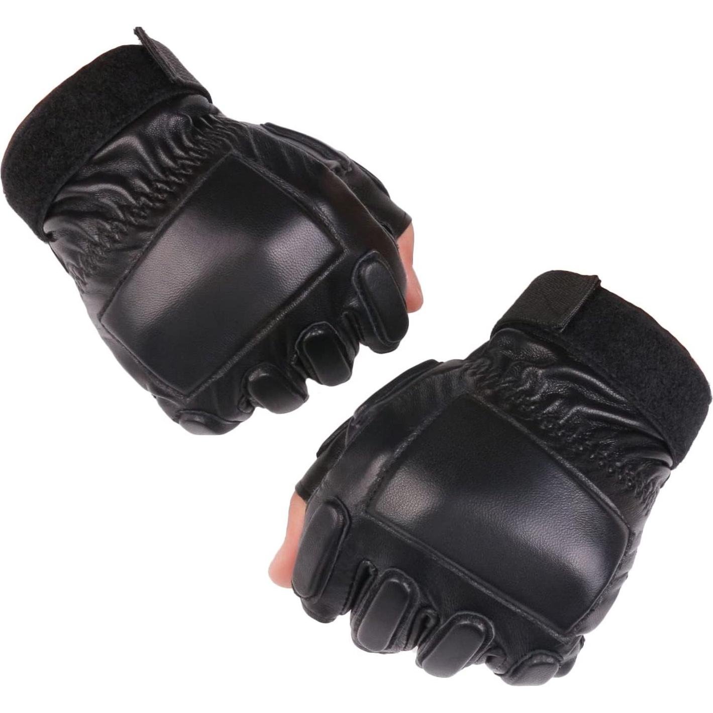 Guantes de Cuero Genuino para Hombre Long Keeper Mitad de Dedo