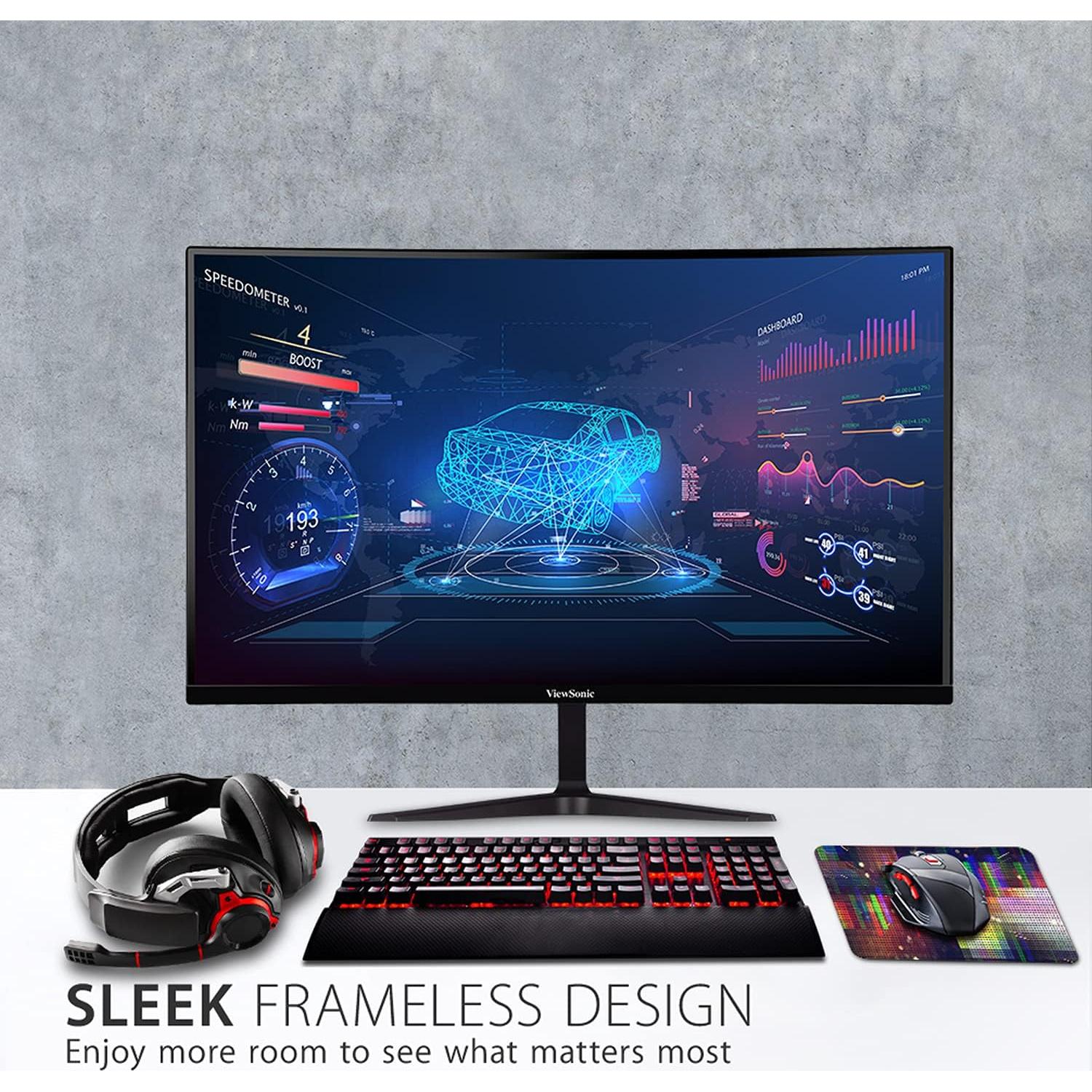 Monitor Curvo ViewSonic 27" 1440p 1ms 180Hz FreeSync