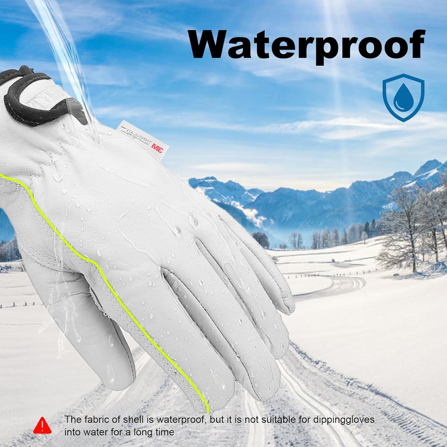 Guantes de Trabajo de Cuero Invierno Thinsulate 100g XXL