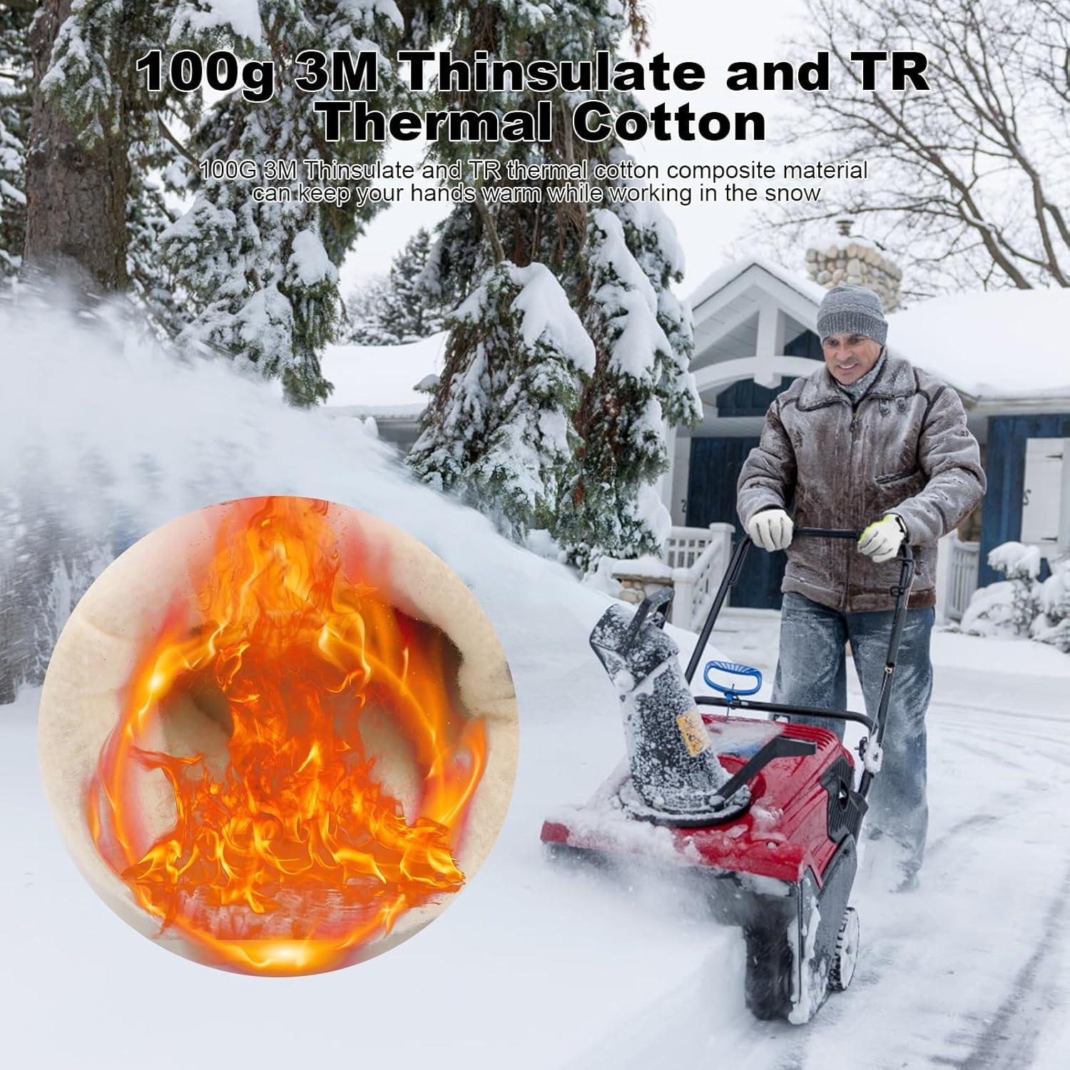 Guantes de Trabajo de Cuero Invierno Thinsulate 100g XXL