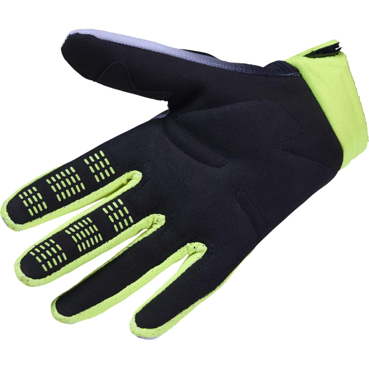 Guantes de Motocross Fox Racing 180 Juvenil Gris/Amarillo