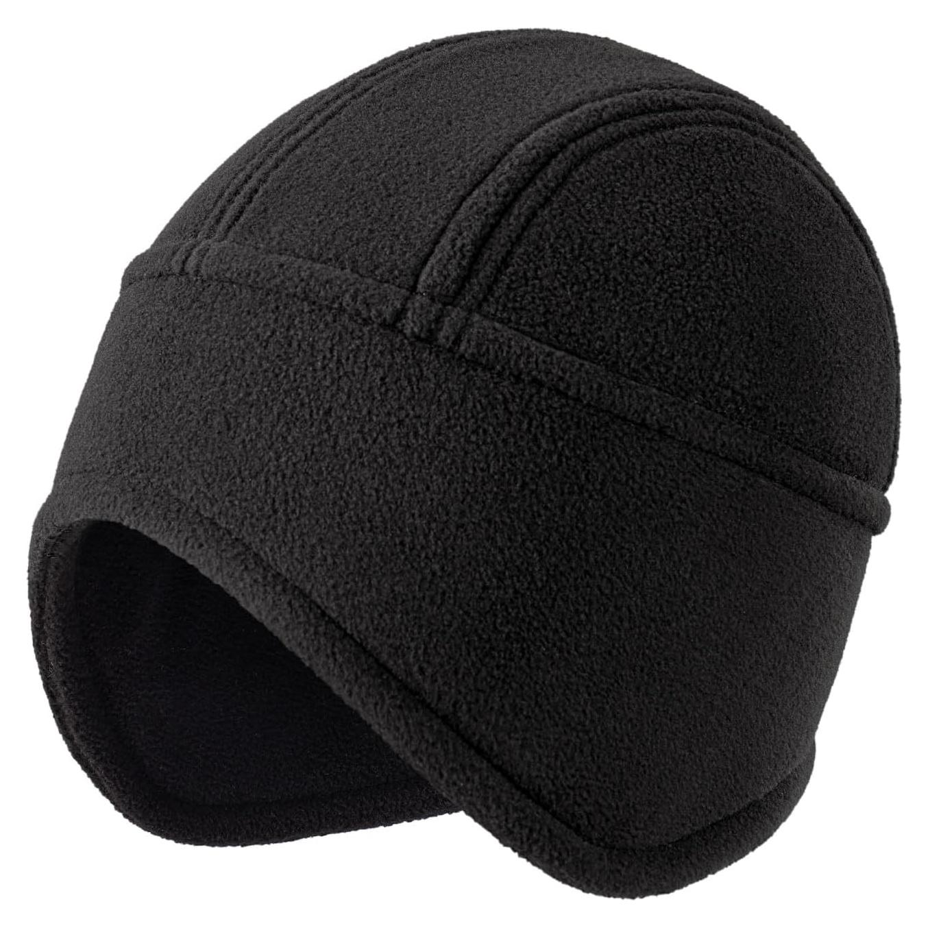 Gorra Térmica de Invierno OZERO para Hombres - Forro Polar Negro