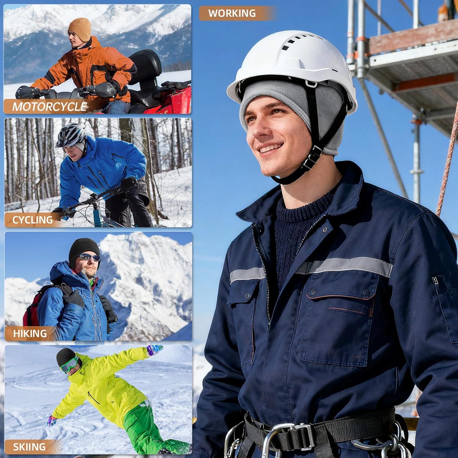 Gorra Térmica de Invierno OZERO para Hombres - Forro Polar Negro