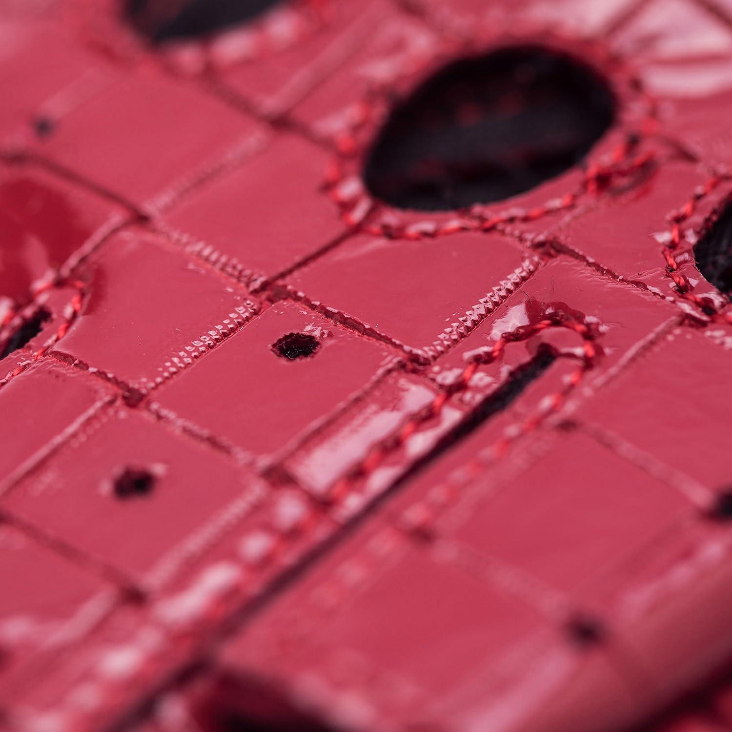 Guantes de Cuero Sin Dedos YISEVEN para Mujer - Rojo