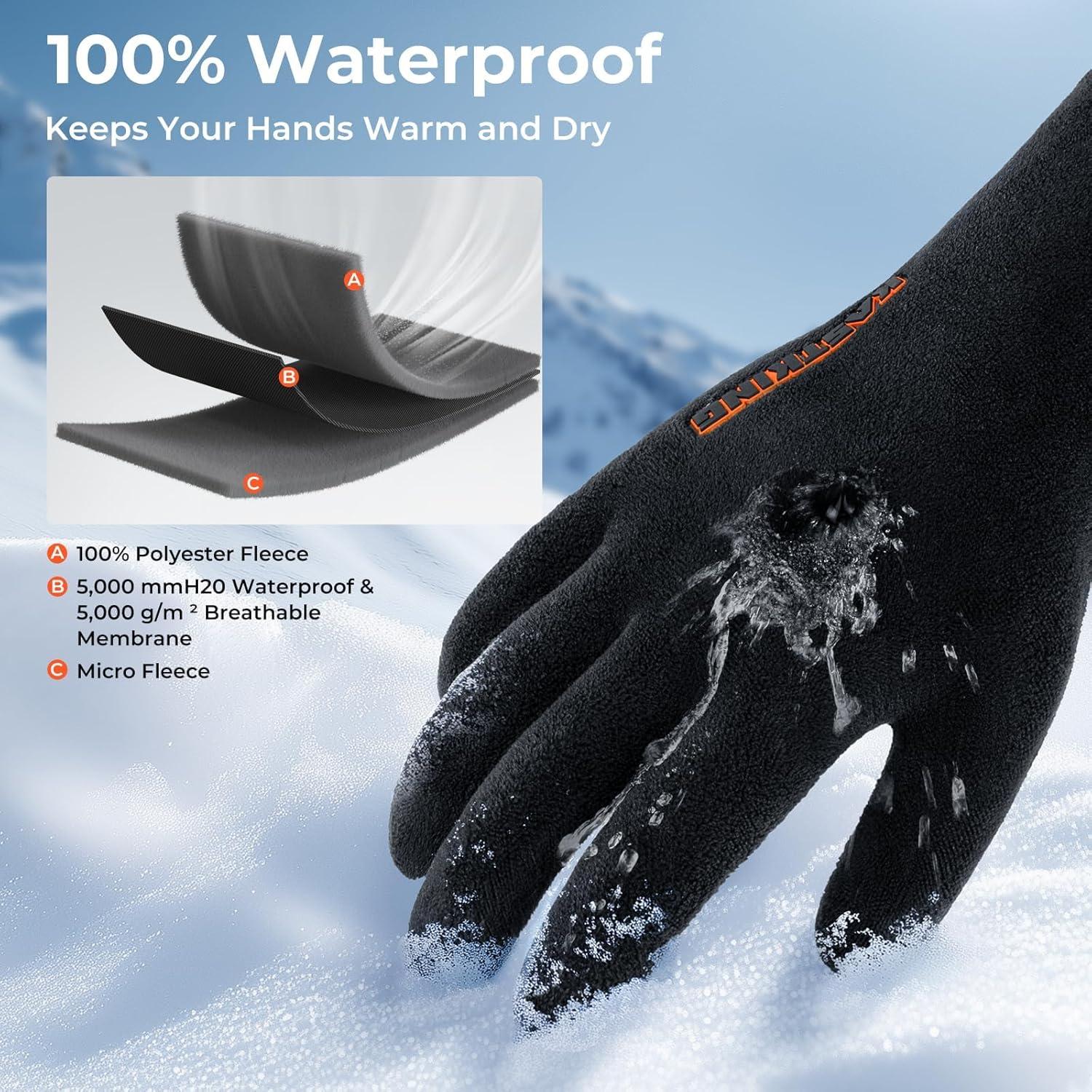 Guantes de Pesca Impermeables KastKing HydroSense - Talla Pequeña