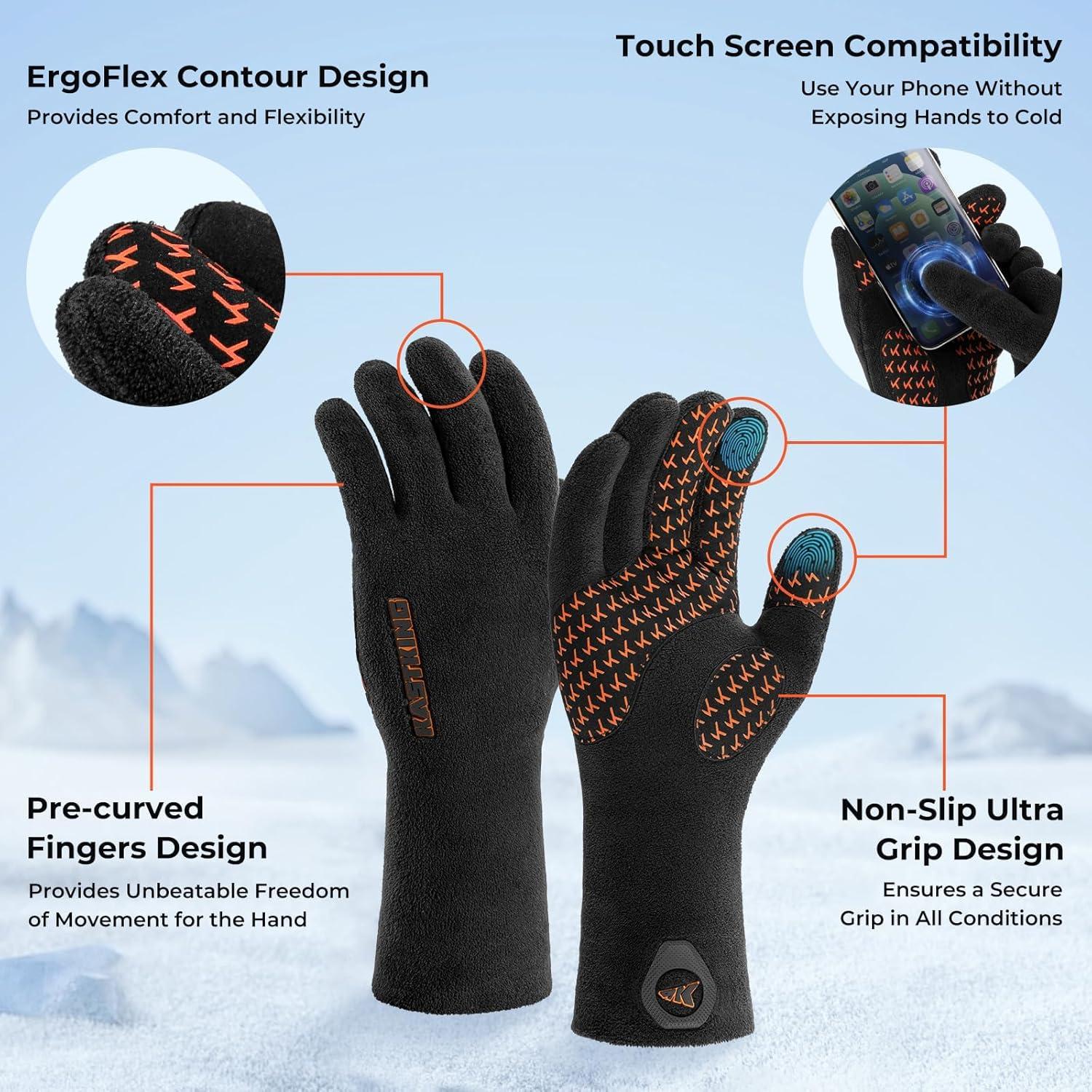 Guantes de Pesca Impermeables KastKing HydroSense - Talla Pequeña