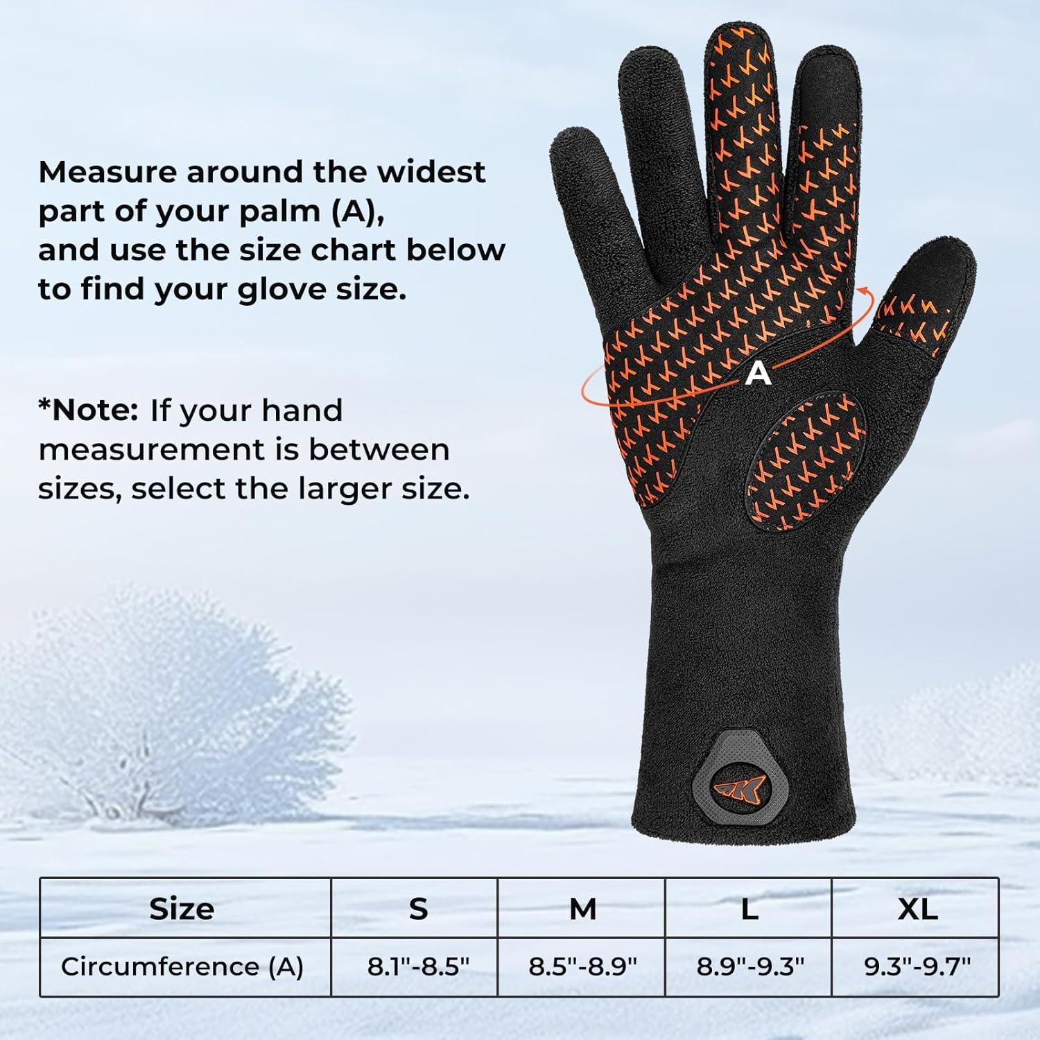 Guantes de Pesca Impermeables KastKing HydroSense - Talla Pequeña