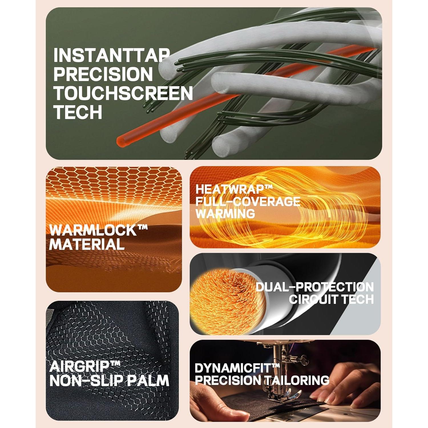 Guantes Calentados JS LifeStyle Unisex 7.4V 3000mAh Táctiles