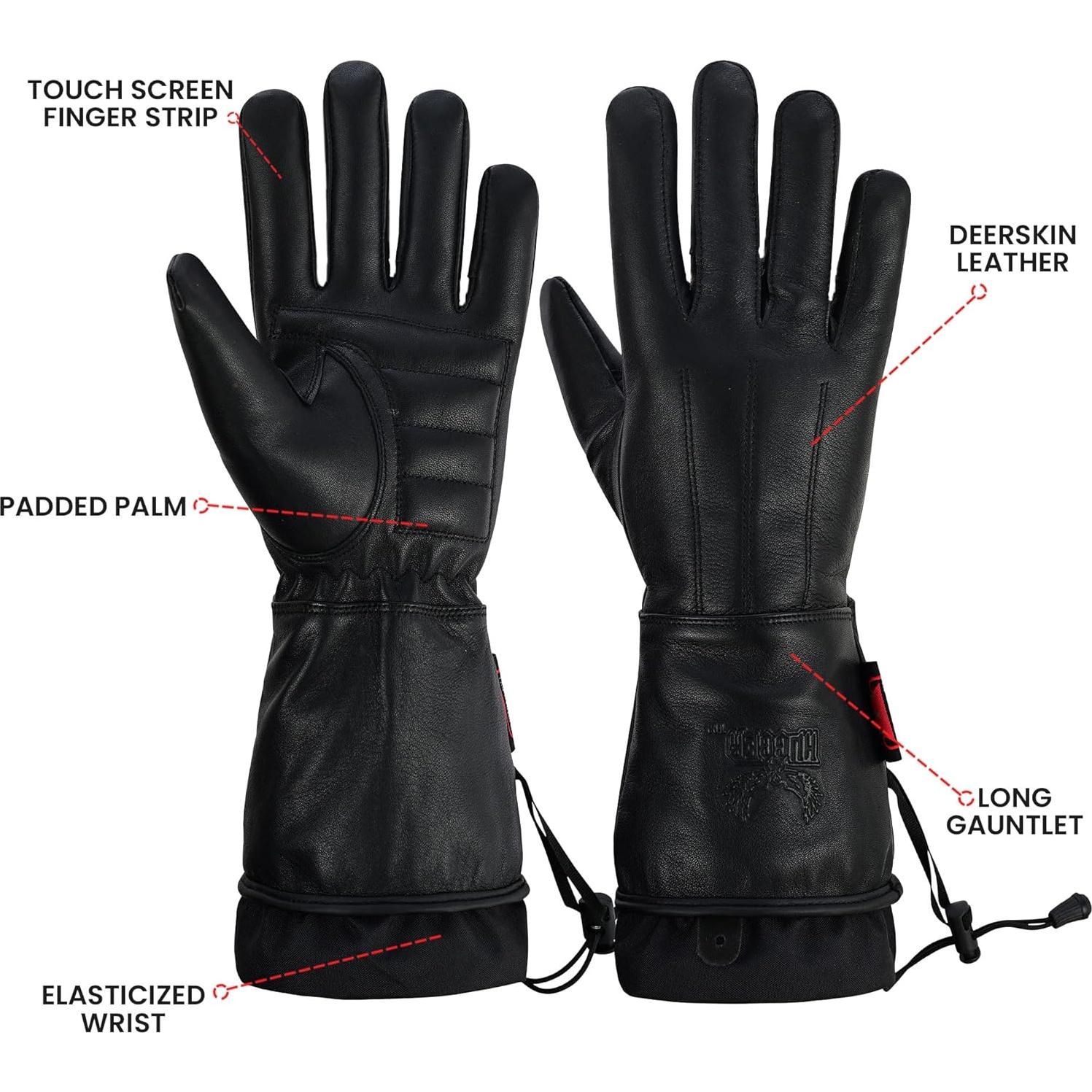 Guantes de Motocicleta para Mujeres Hugger de Cuero Impermeable