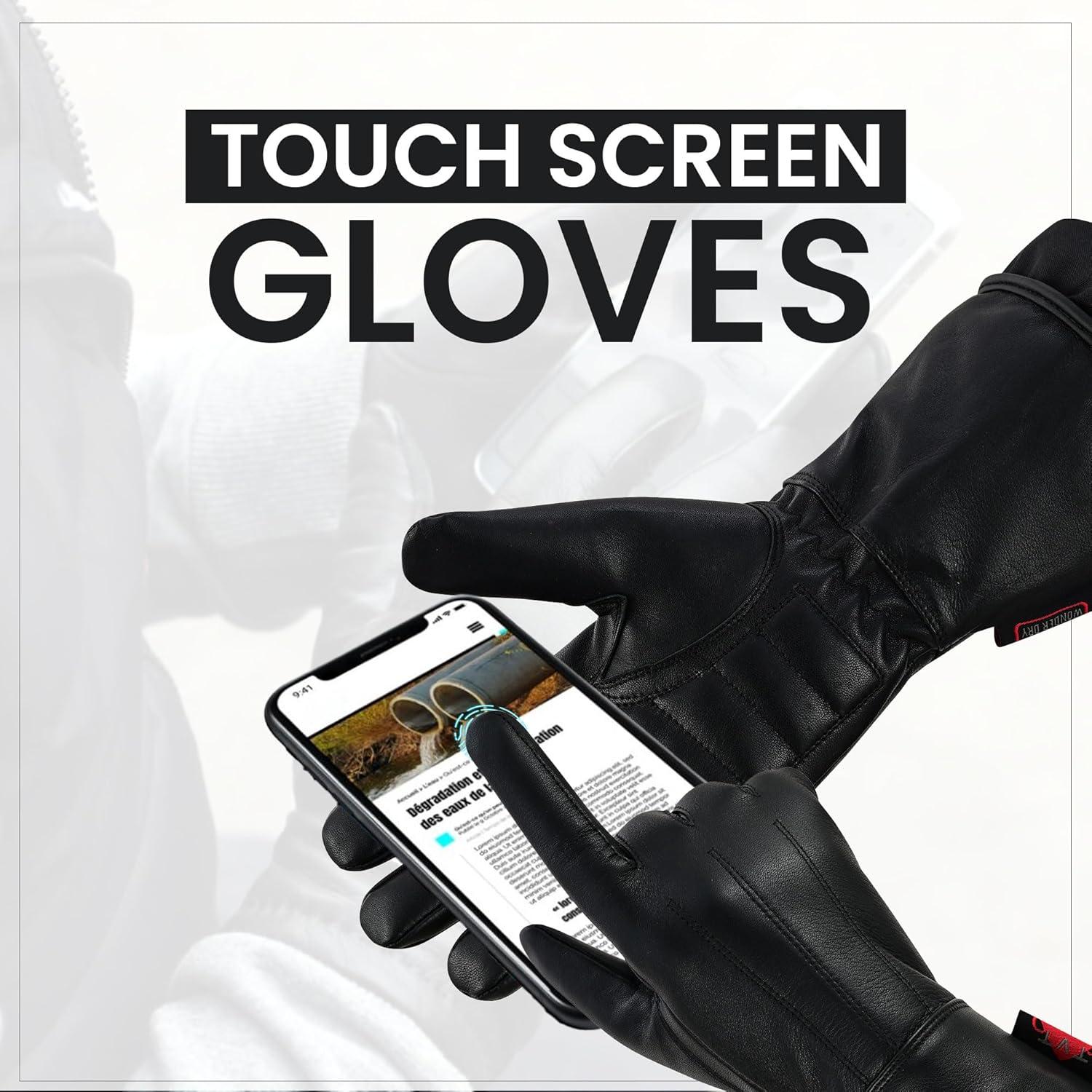 Guantes de Motocicleta para Mujeres Hugger de Cuero Impermeable