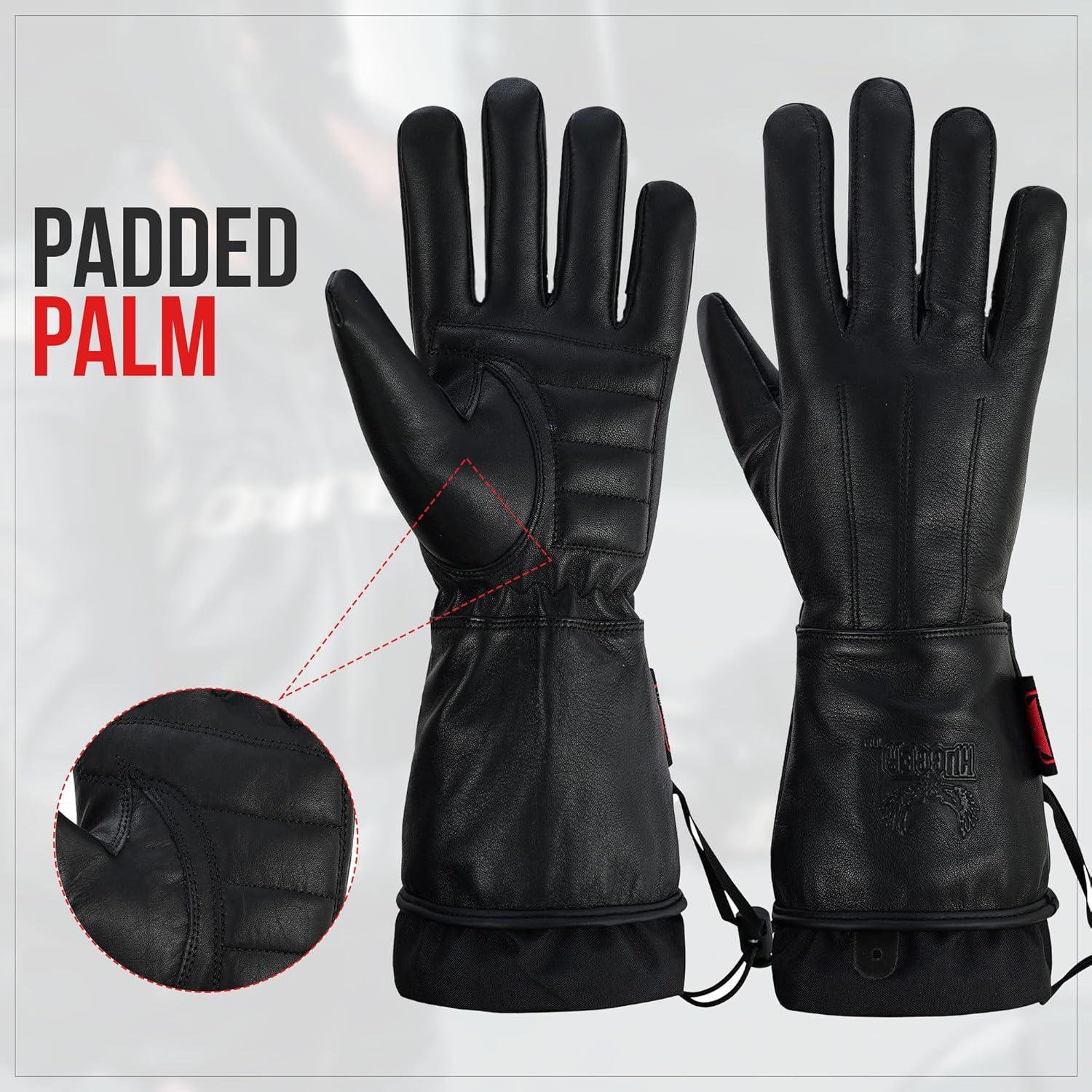 Guantes de Motocicleta para Mujeres Hugger de Cuero Impermeable