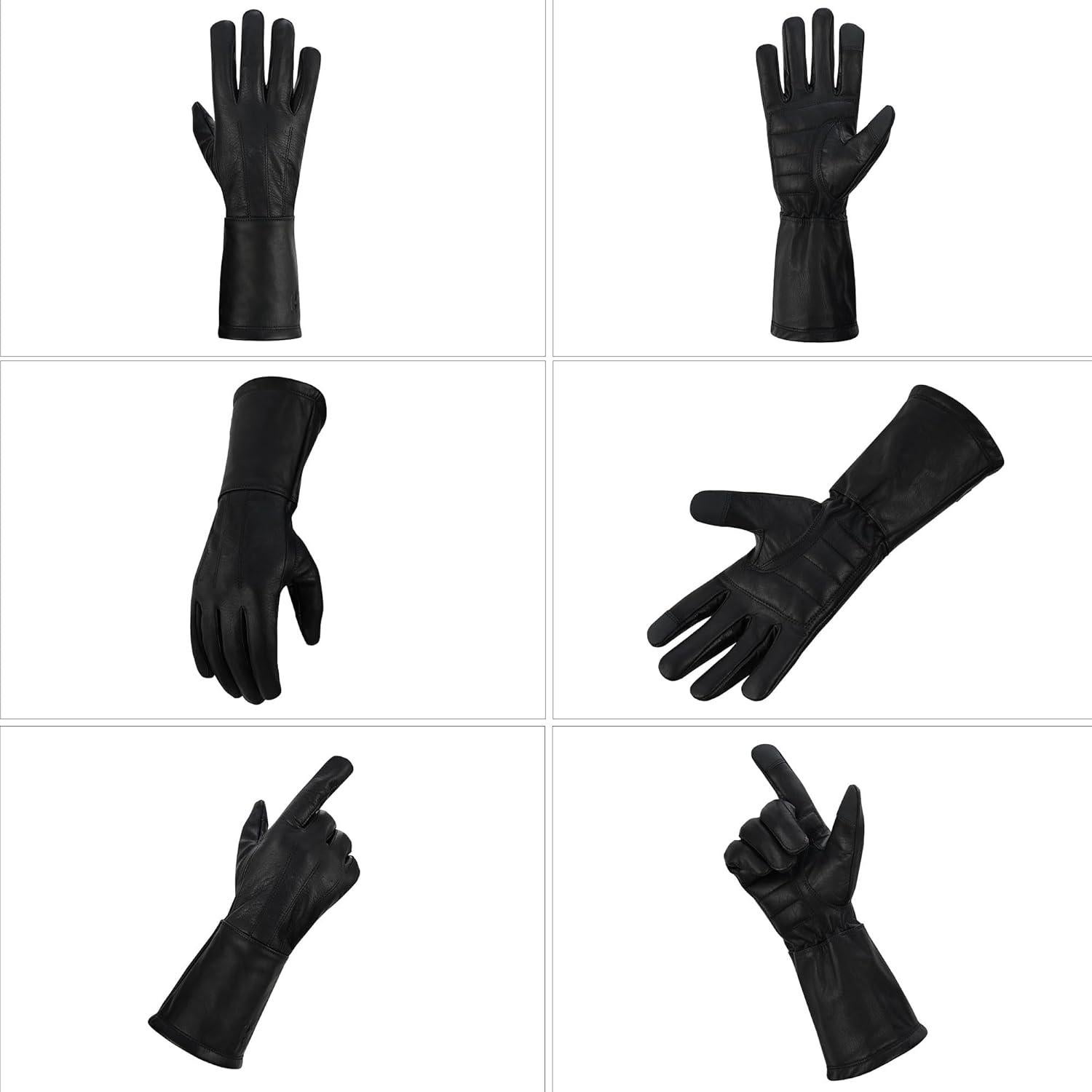 Guantes de cuero extra largos para hombres Hugger - X-Large