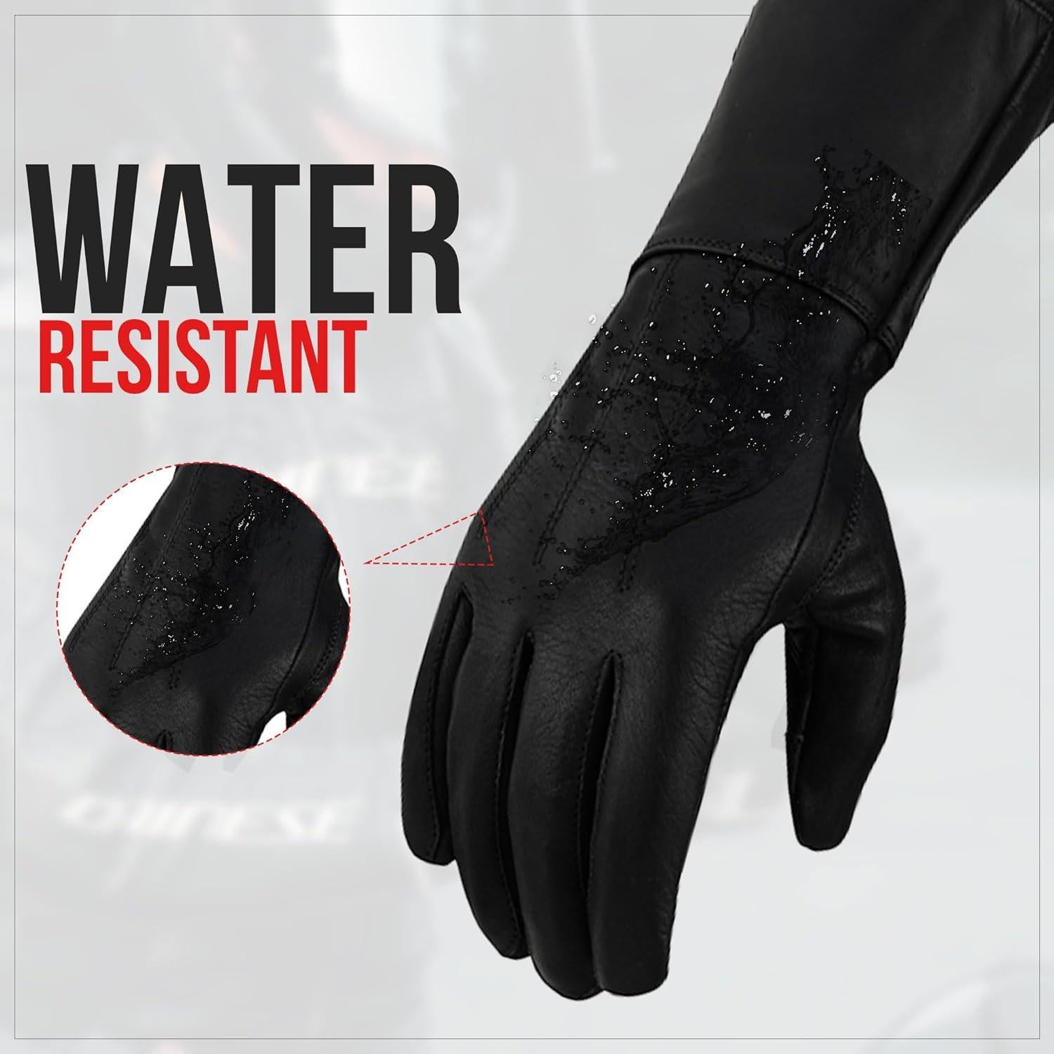 Guantes de cuero extra largos para hombres Hugger - X-Large