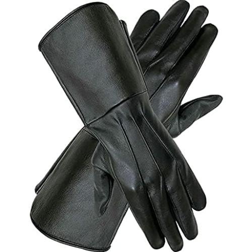 Guantes de cuero sin forro para hombres - Steampunk, tamaño grande