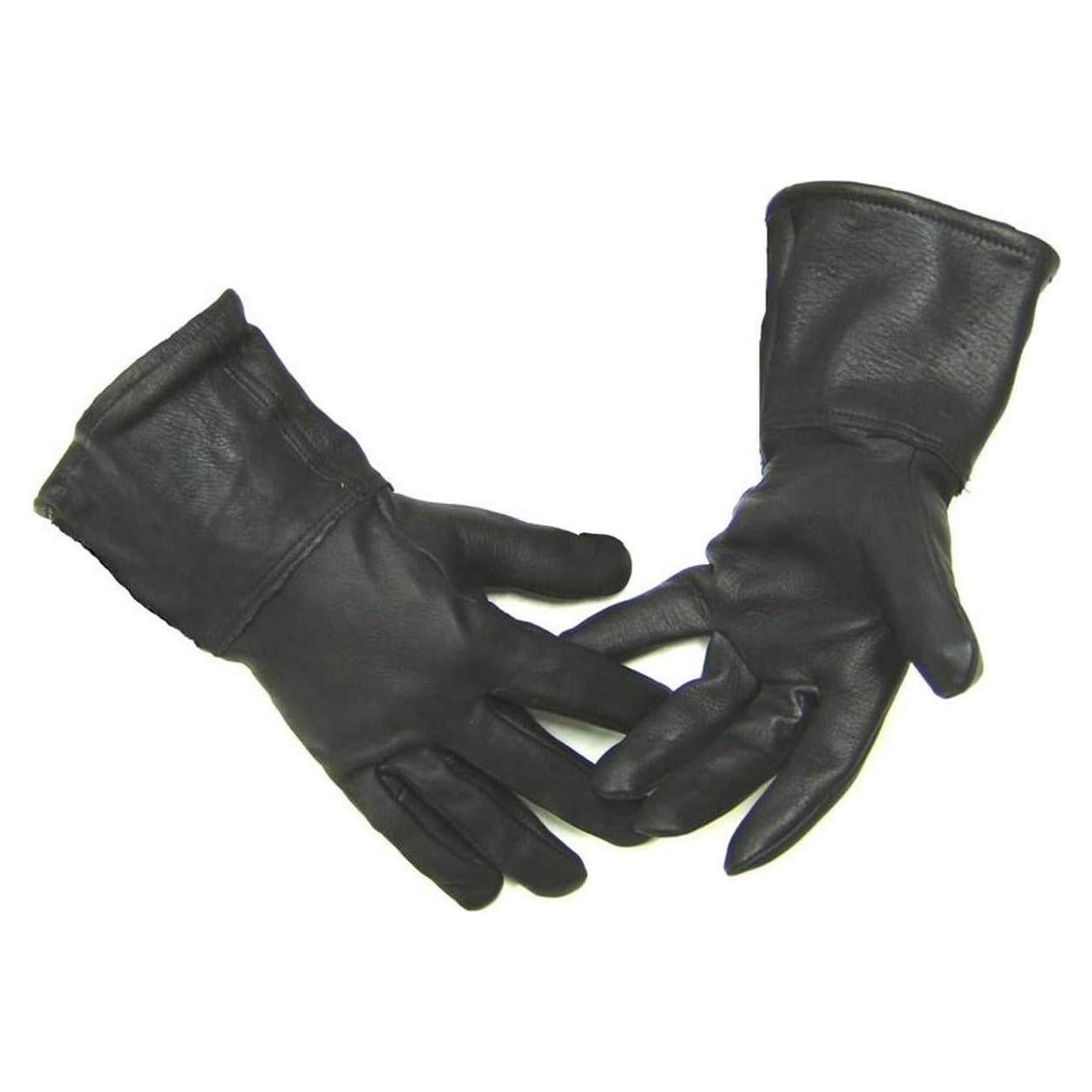 Guantes de Gauntlet de Piel de Cierva Negra North Star 317B