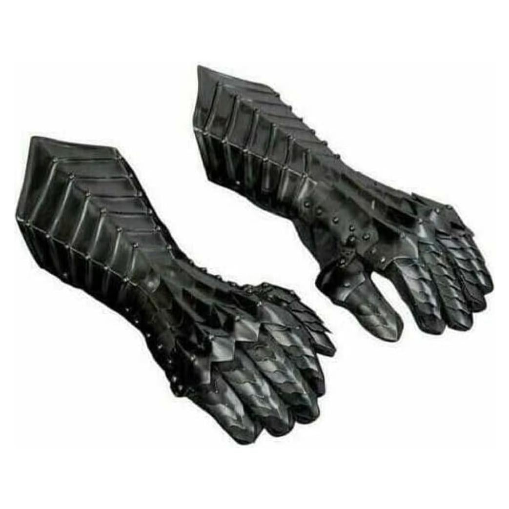 Guantes de acero negro antiguo Nazgul - Armadura medieval LARP