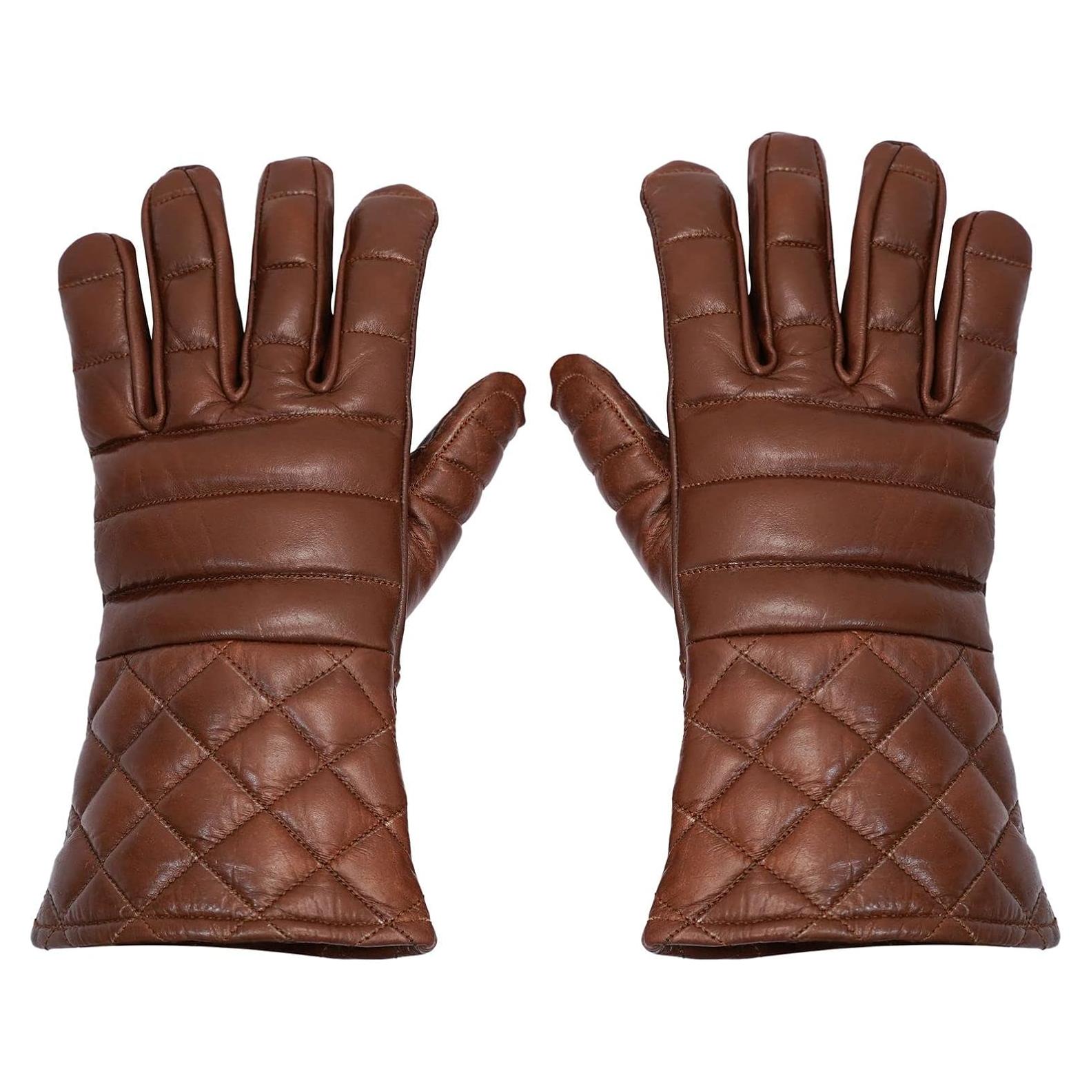 Guantes de Esgrima Mythrojan Swordsman de Cuero Acolchados