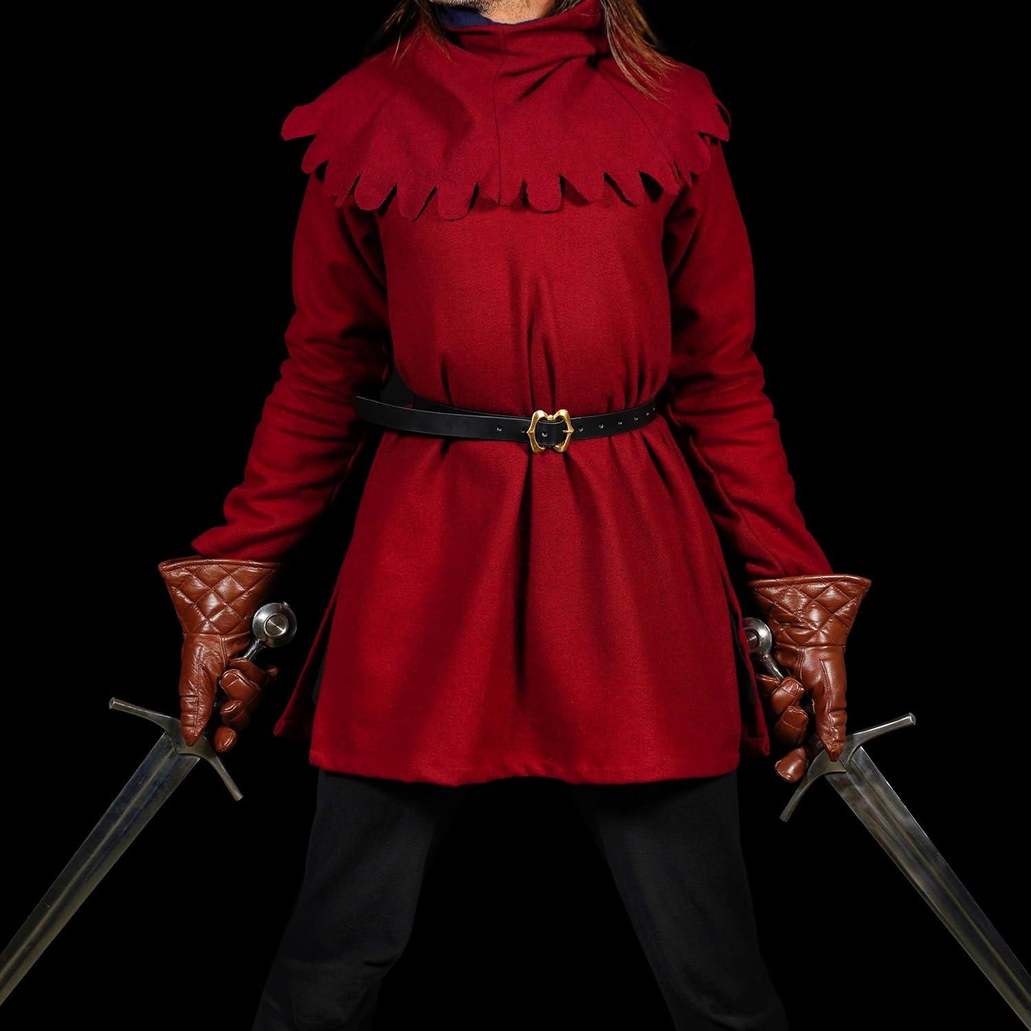 Guantes de Esgrima Mythrojan Swordsman de Cuero Acolchados