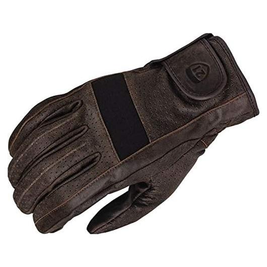 Guante de motocicleta de cuero Highway 21 Jab XXL marrón