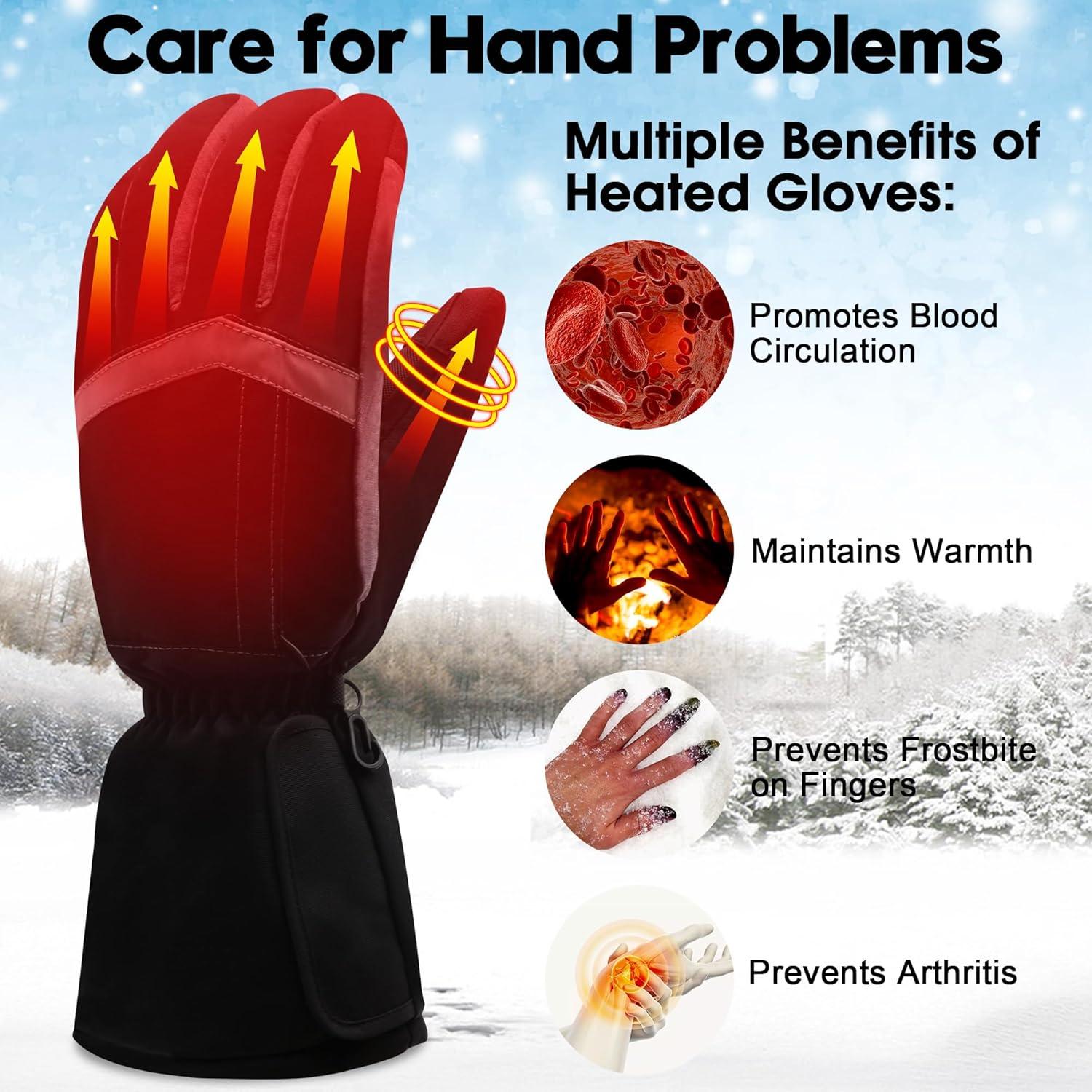 Guantes Calentados Rabbitroom USB Impermeables Talla M