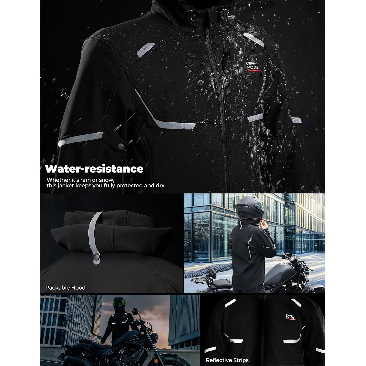 Chaqueta Calefaccionada KEMIMOTO para Motocicleta 12V 20000mAh