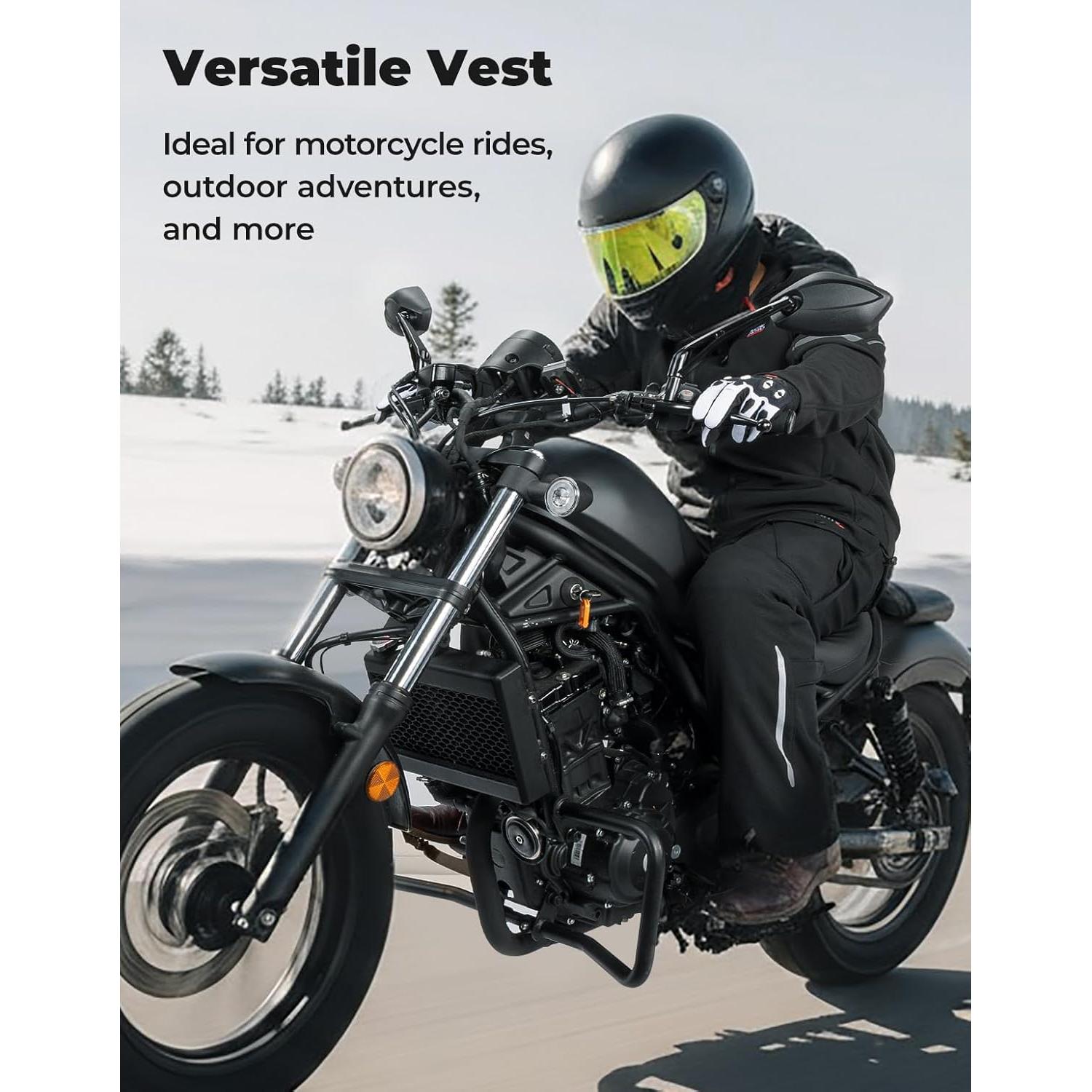 Chaqueta Calefaccionada KEMIMOTO para Motocicleta 12V 20000mAh