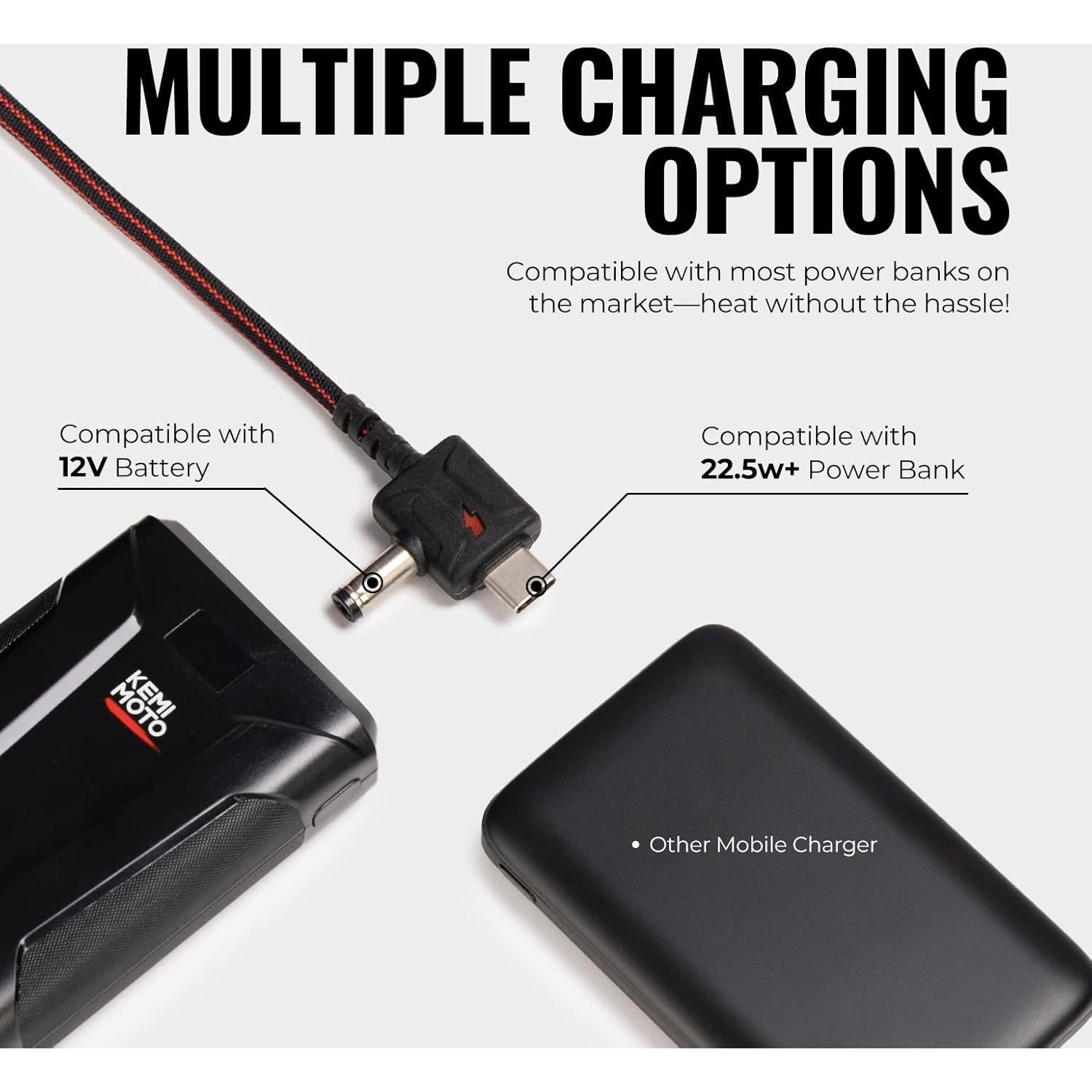 Chaqueta Calefaccionada KEMIMOTO para Motocicleta 12V 20000mAh