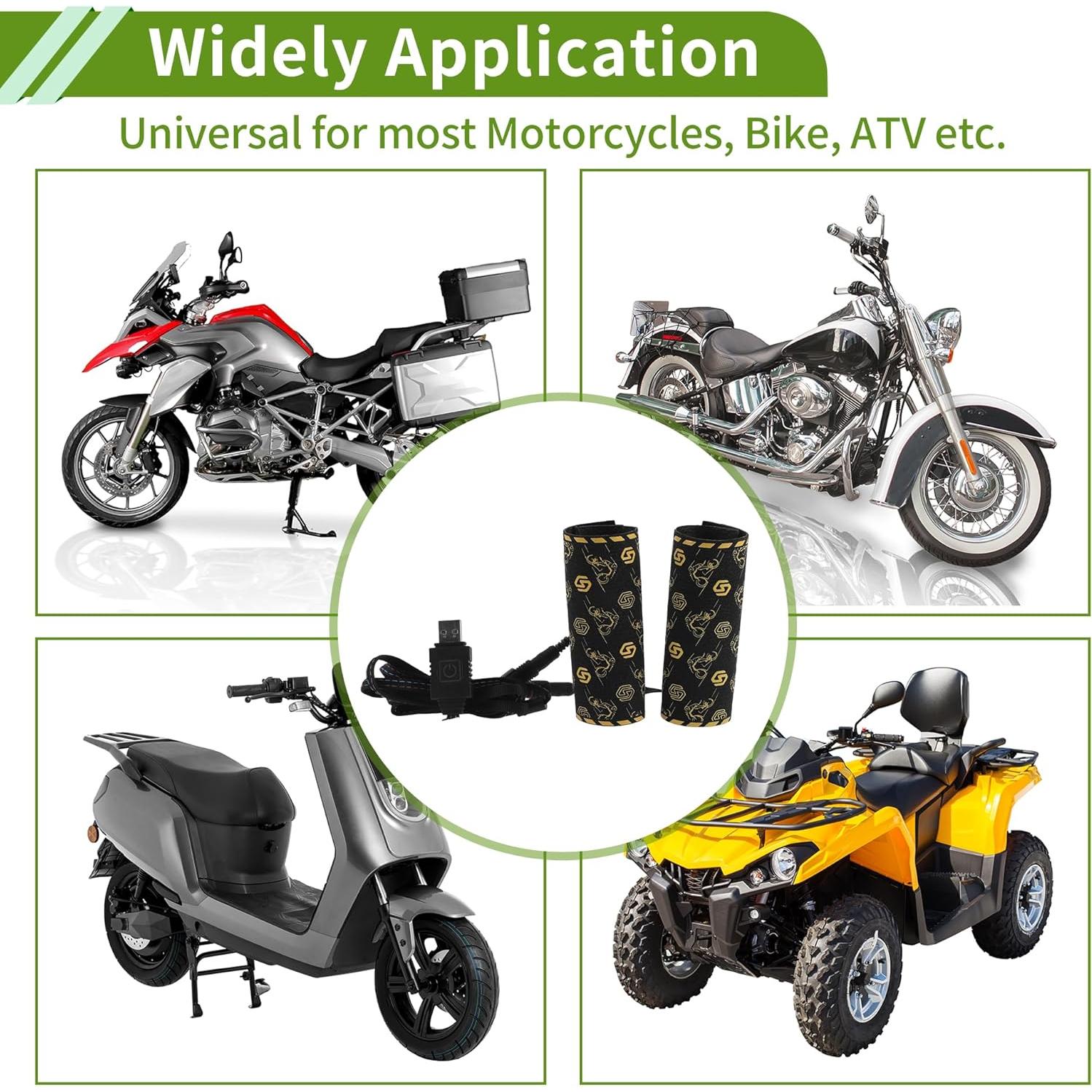 Cubierta de Manillar Calentada HOPESPANNER 5V Ajustable Negra