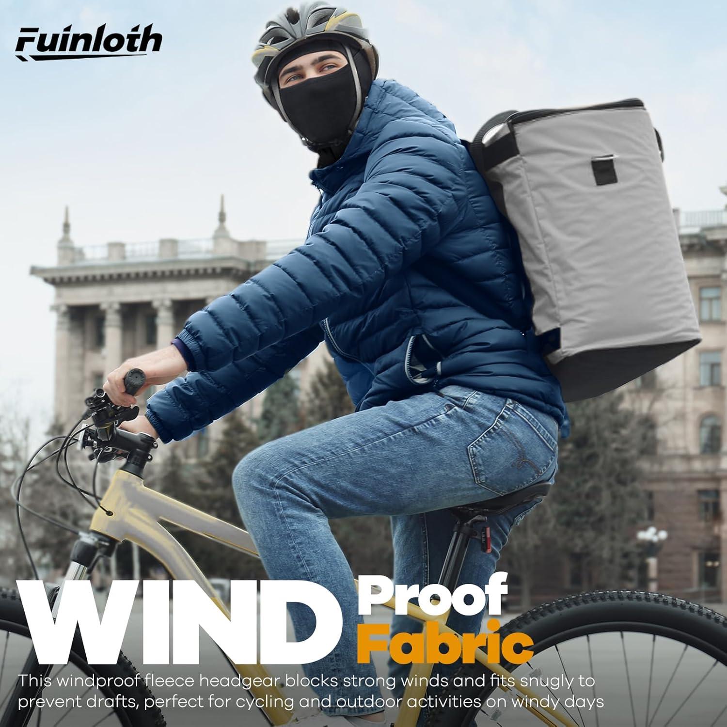 Balaclava Fuinloth Térmica Resistente al Frío y Viento - Negro