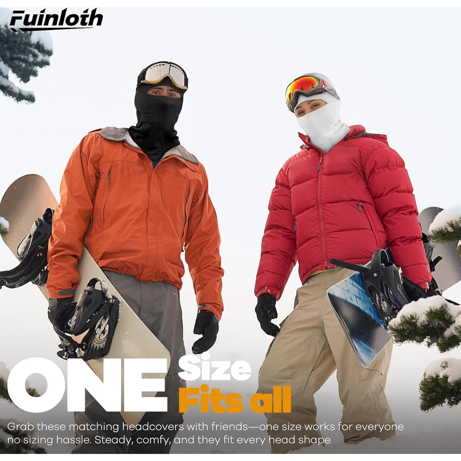 Balaclava Fuinloth Térmica Resistente al Frío y Viento - Negro