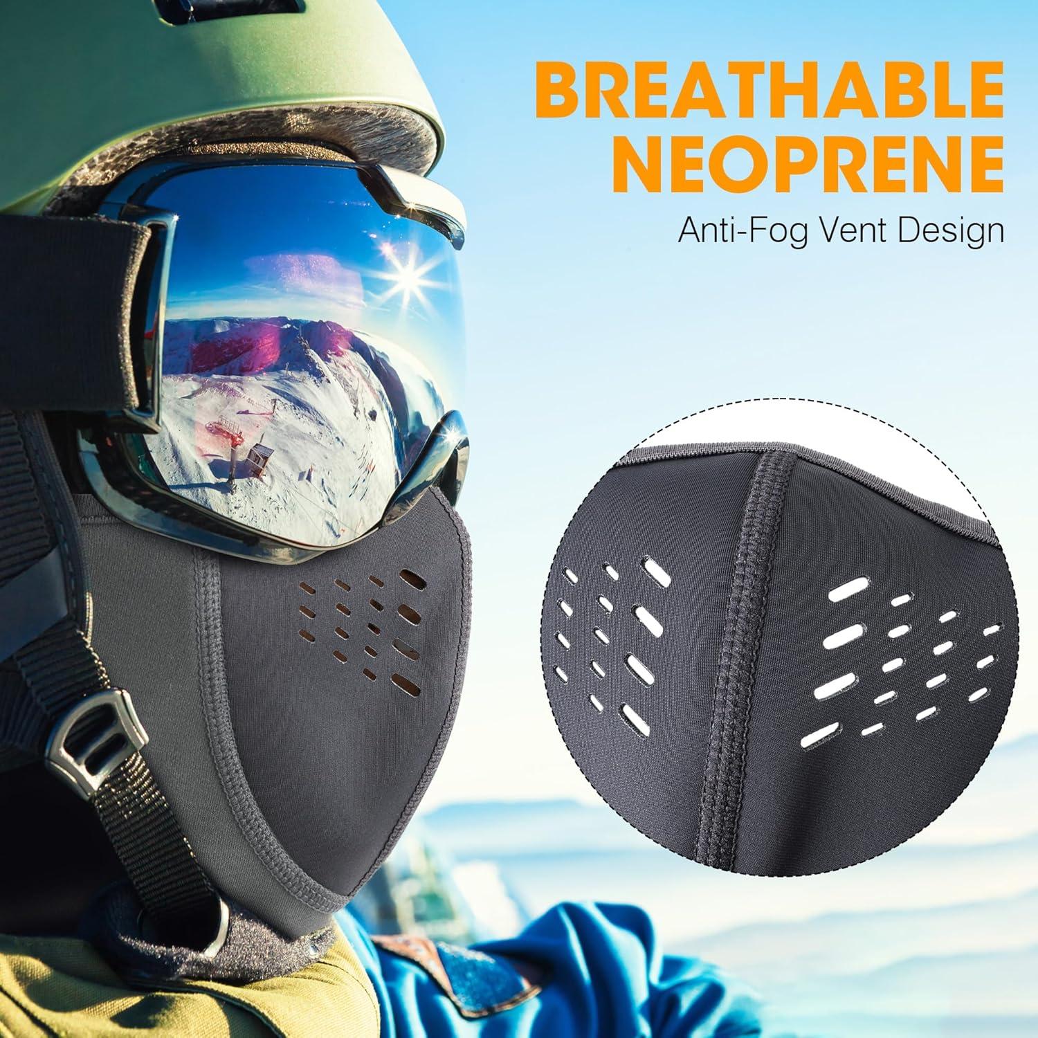 Pasamontañas WTACTFUL Térmico a Prueba de Viento Gris