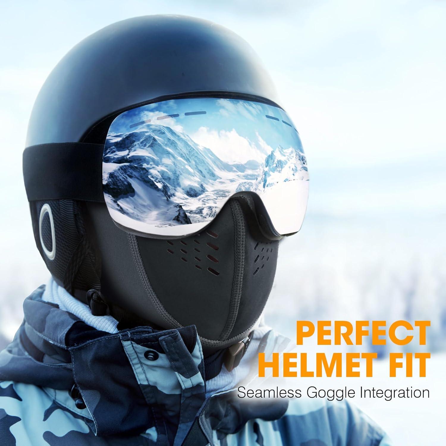 Pasamontañas WTACTFUL Térmico a Prueba de Viento Gris