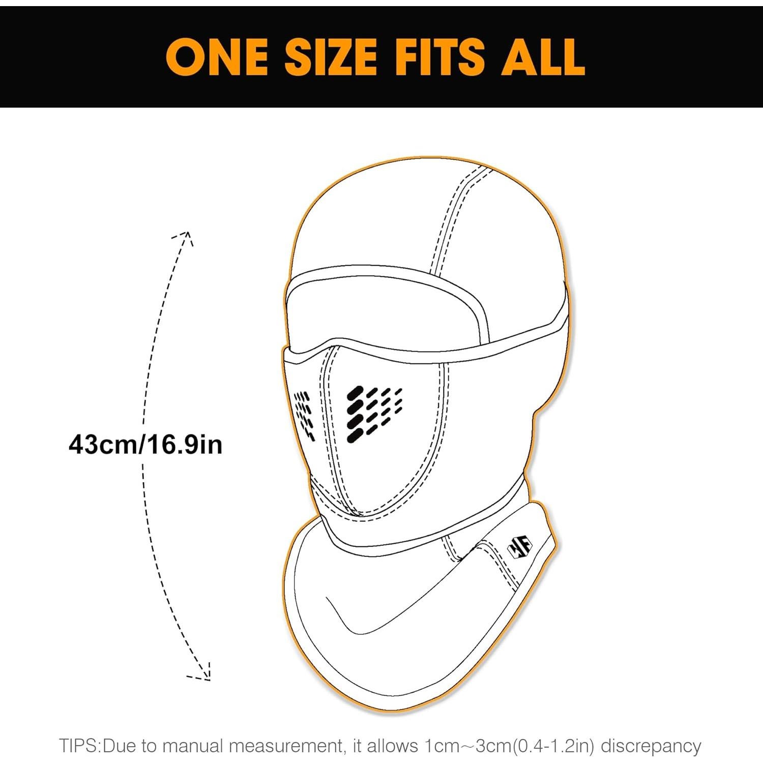 Pasamontañas WTACTFUL Térmico a Prueba de Viento Gris