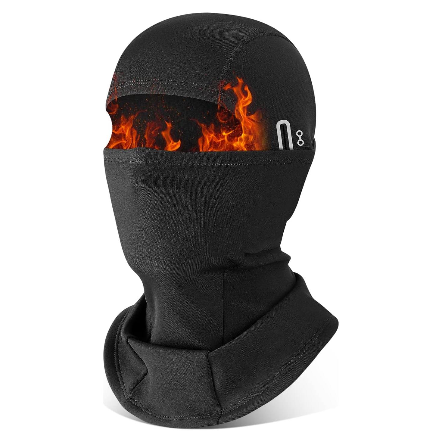 Pasamontañas KGC Térmico Invierno Unisex Negro para Esquiar