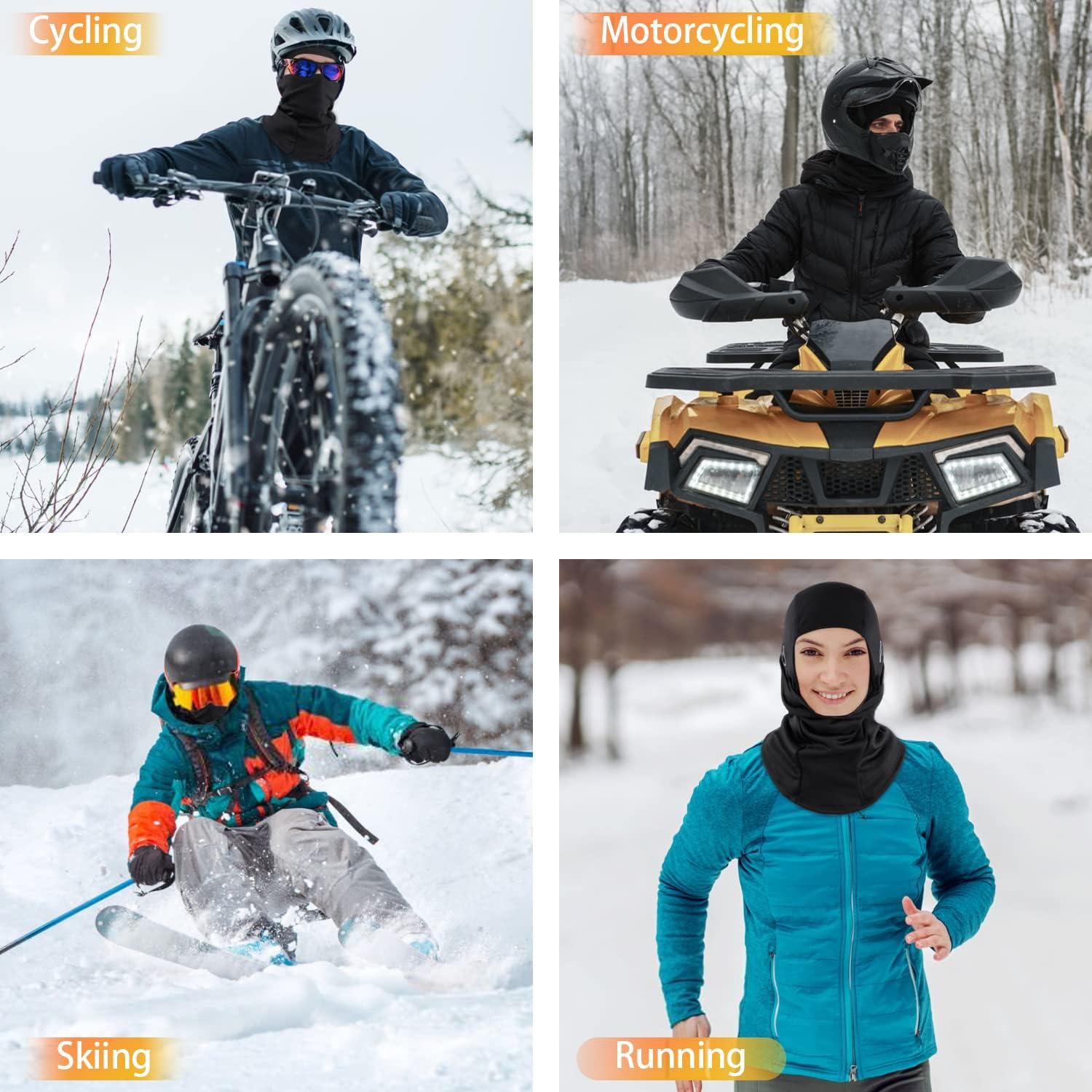 Pasamontañas KGC Térmico Invierno Unisex Negro para Esquiar