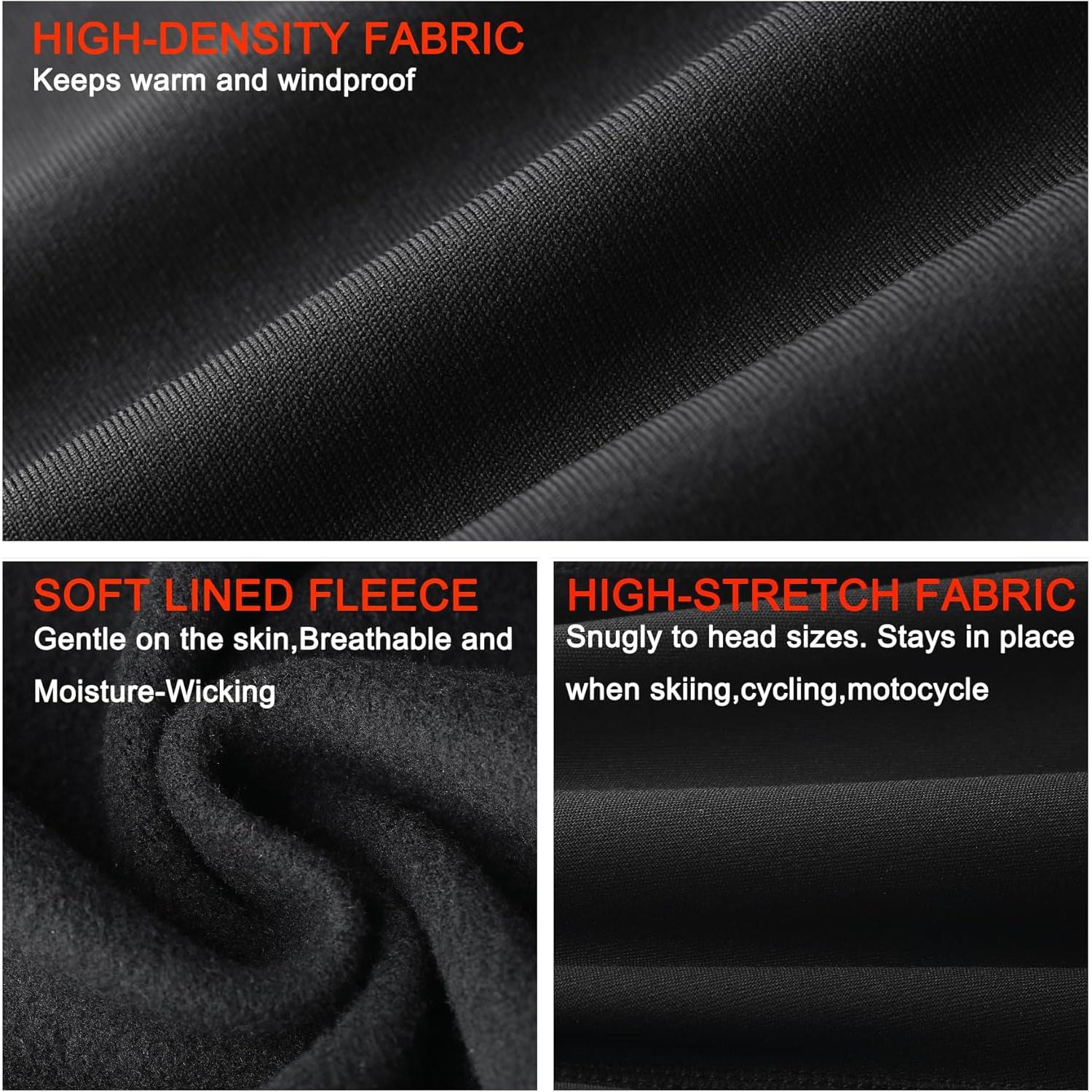 Pasamontañas de Esquí Polar Negro Talla Única Transpirable