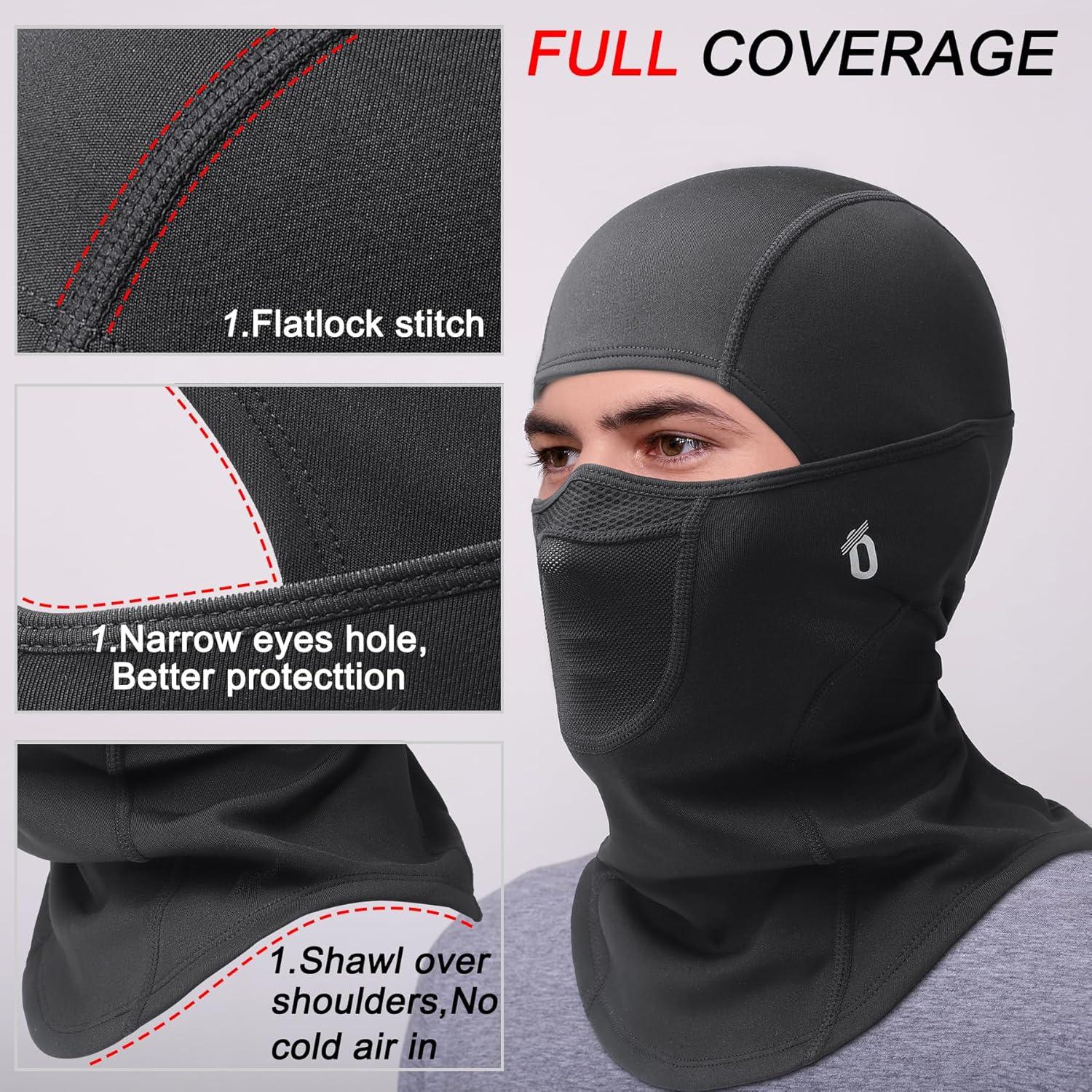 Pasamontañas de Esquí Polar Negro Talla Única Transpirable