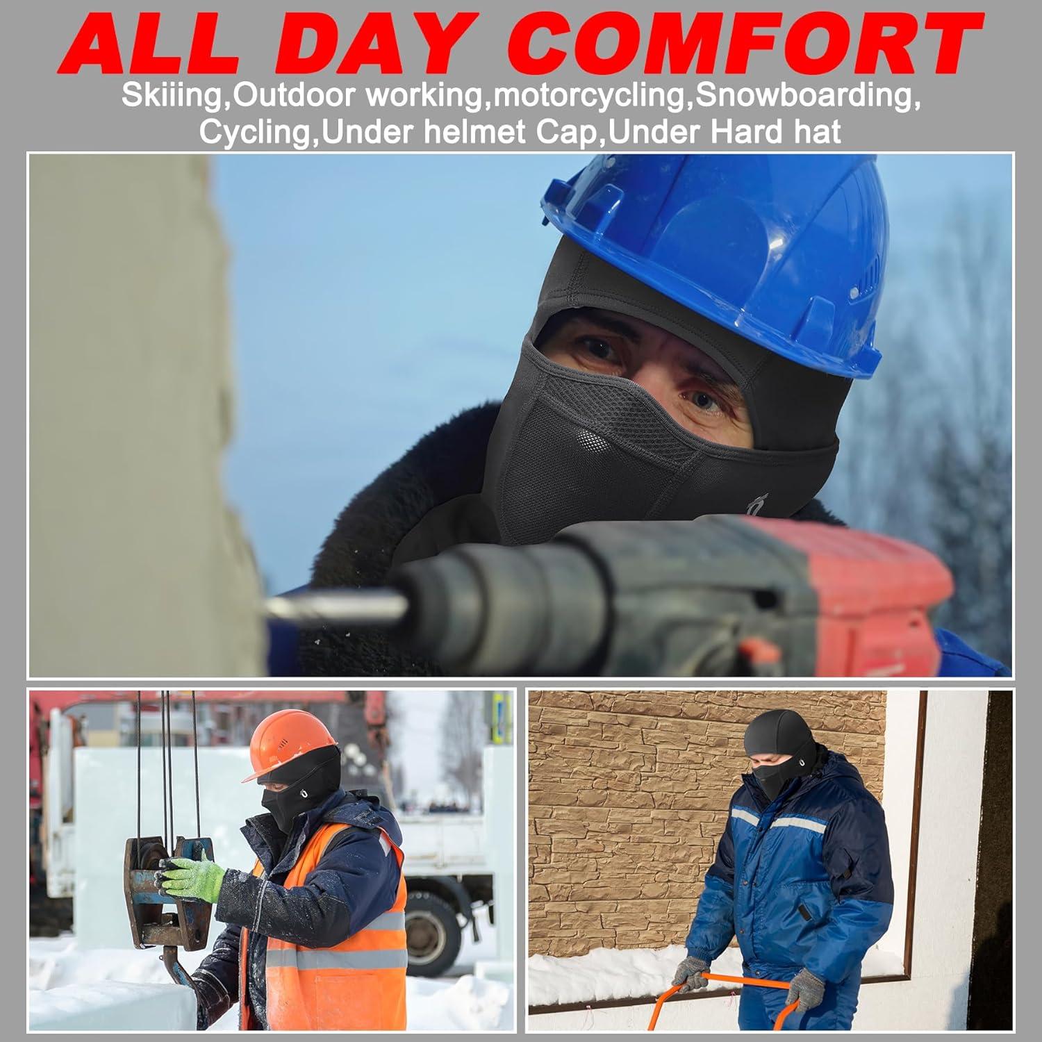 Pasamontañas de Esquí Polar Negro Talla Única Transpirable