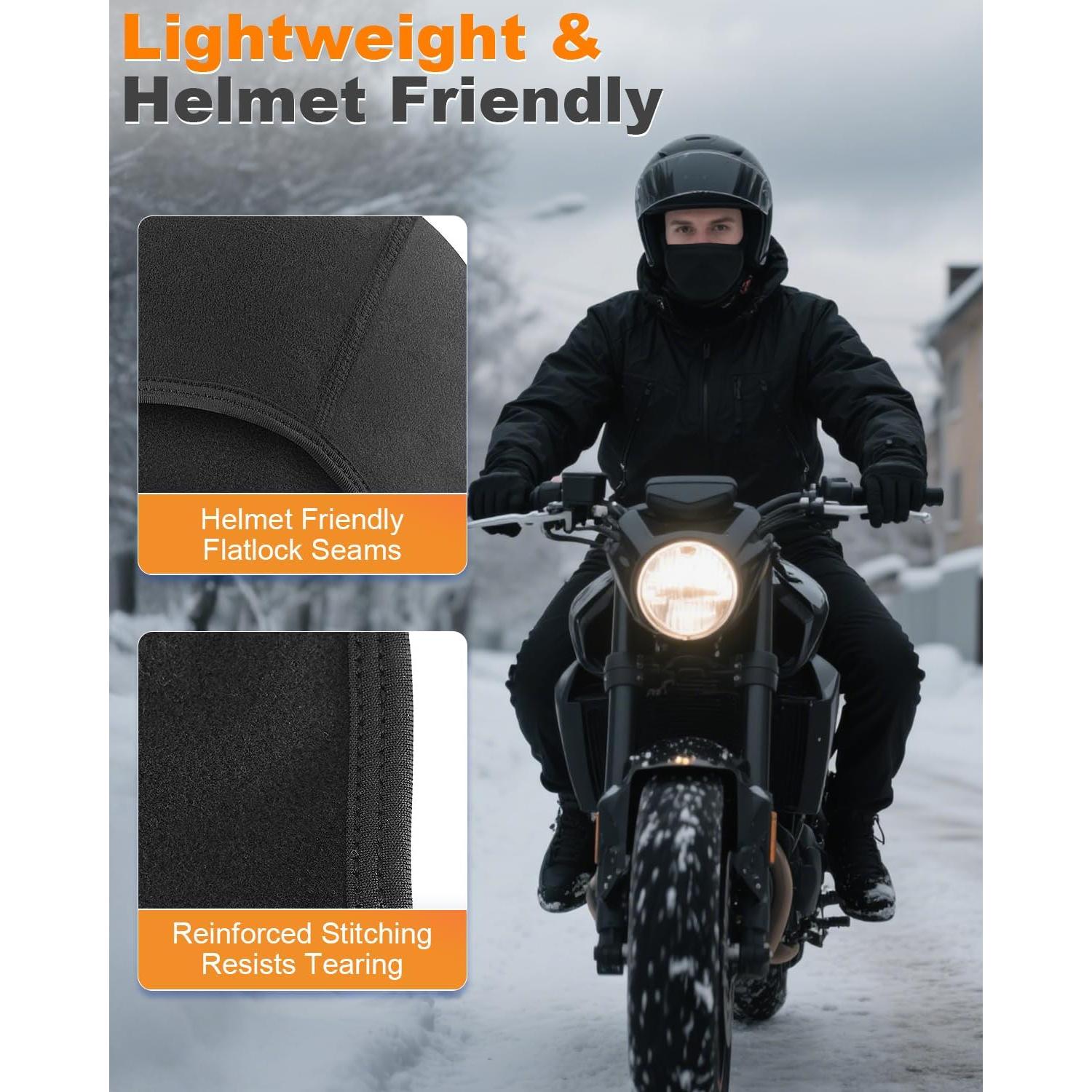 Pasamontañas Térmico Unisex Negro - Malla Transpirable para Esquí