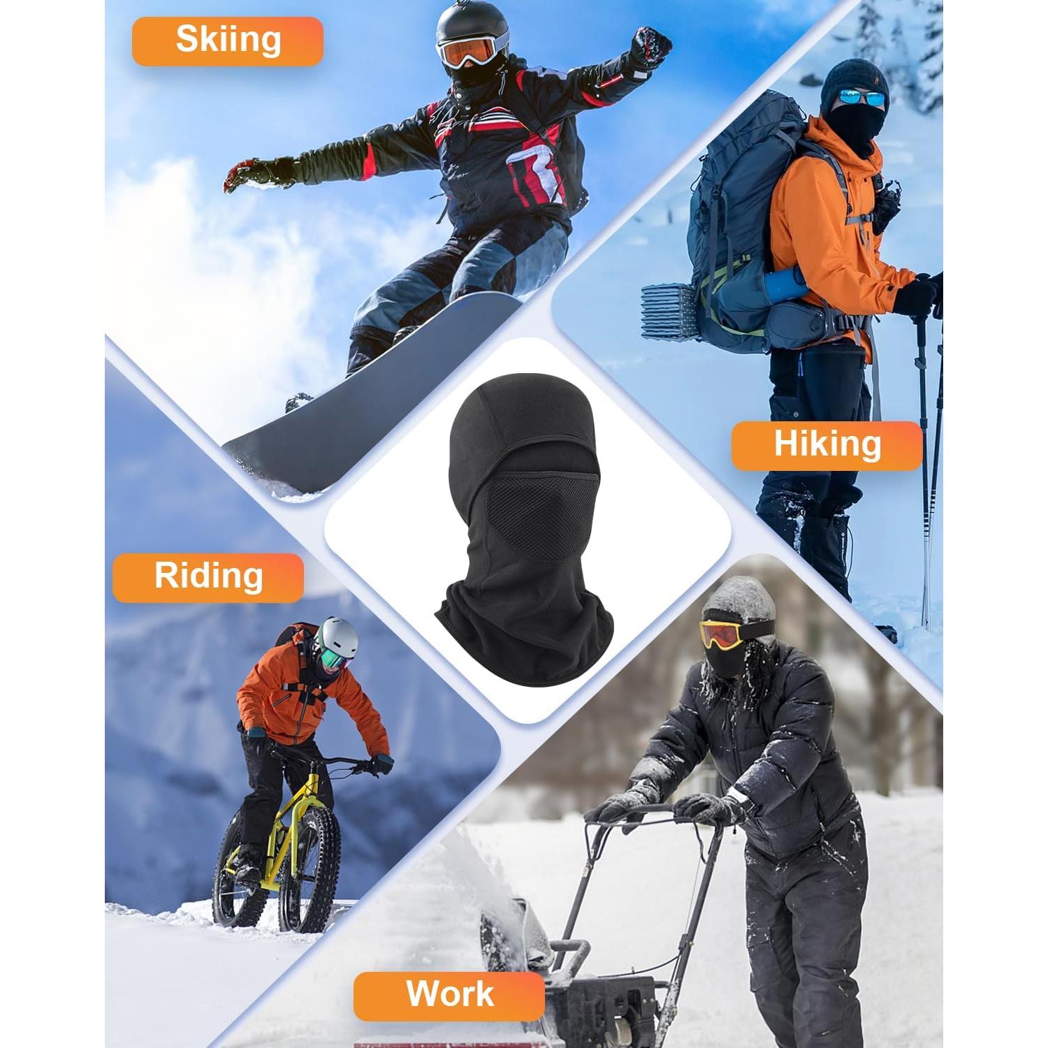 Pasamontañas Térmico Unisex Negro - Malla Transpirable para Esquí